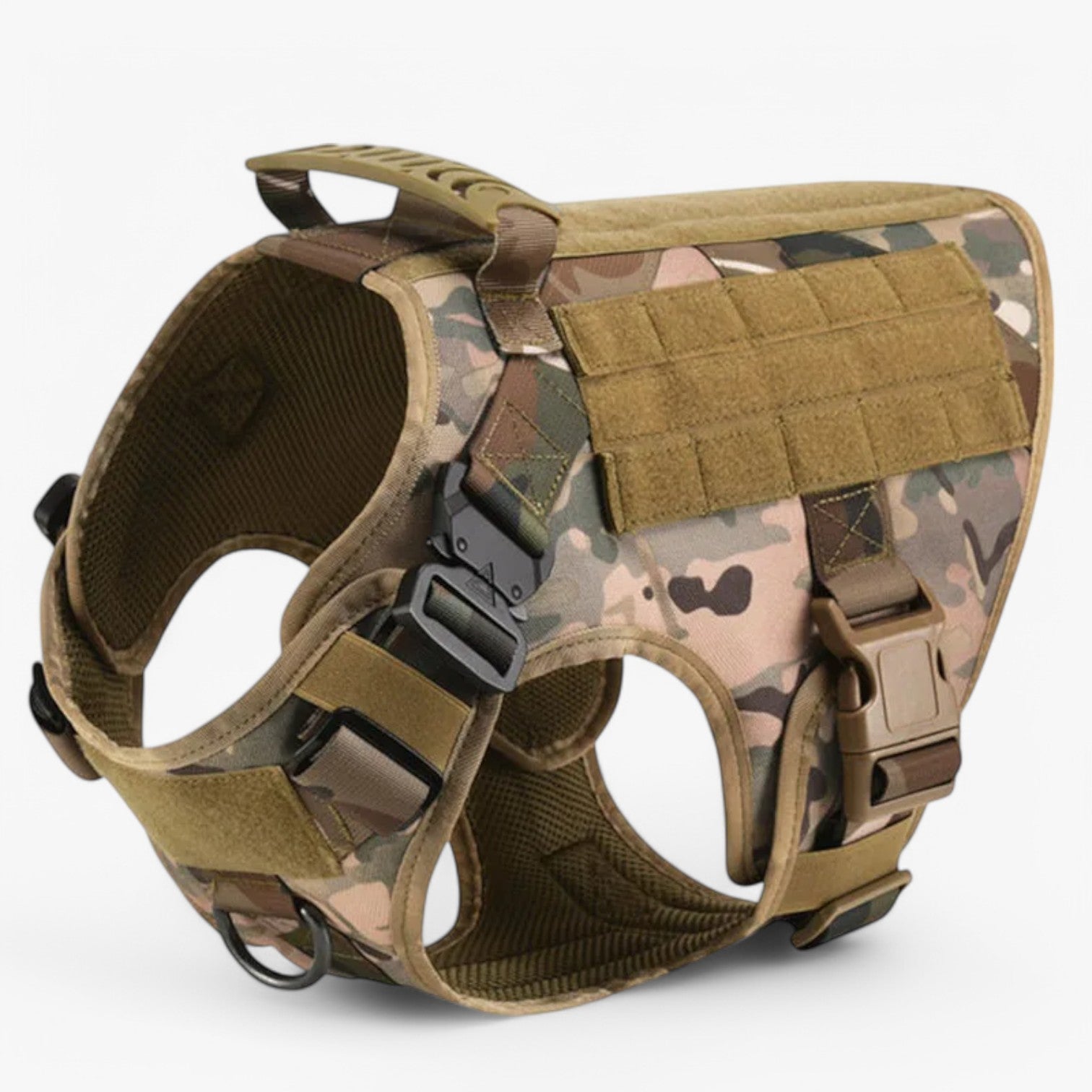 Imbracatura Tattica Militare Nera Regolabile in Nylon per Cani Grandi con Gilet e Maniglia - Imbracatura Camouflage - addestramento attrezzatura cani confortevole dog DOG SUPPLIES donna imbracatura imbracatura tattica pets & supplies - Concept Palermo