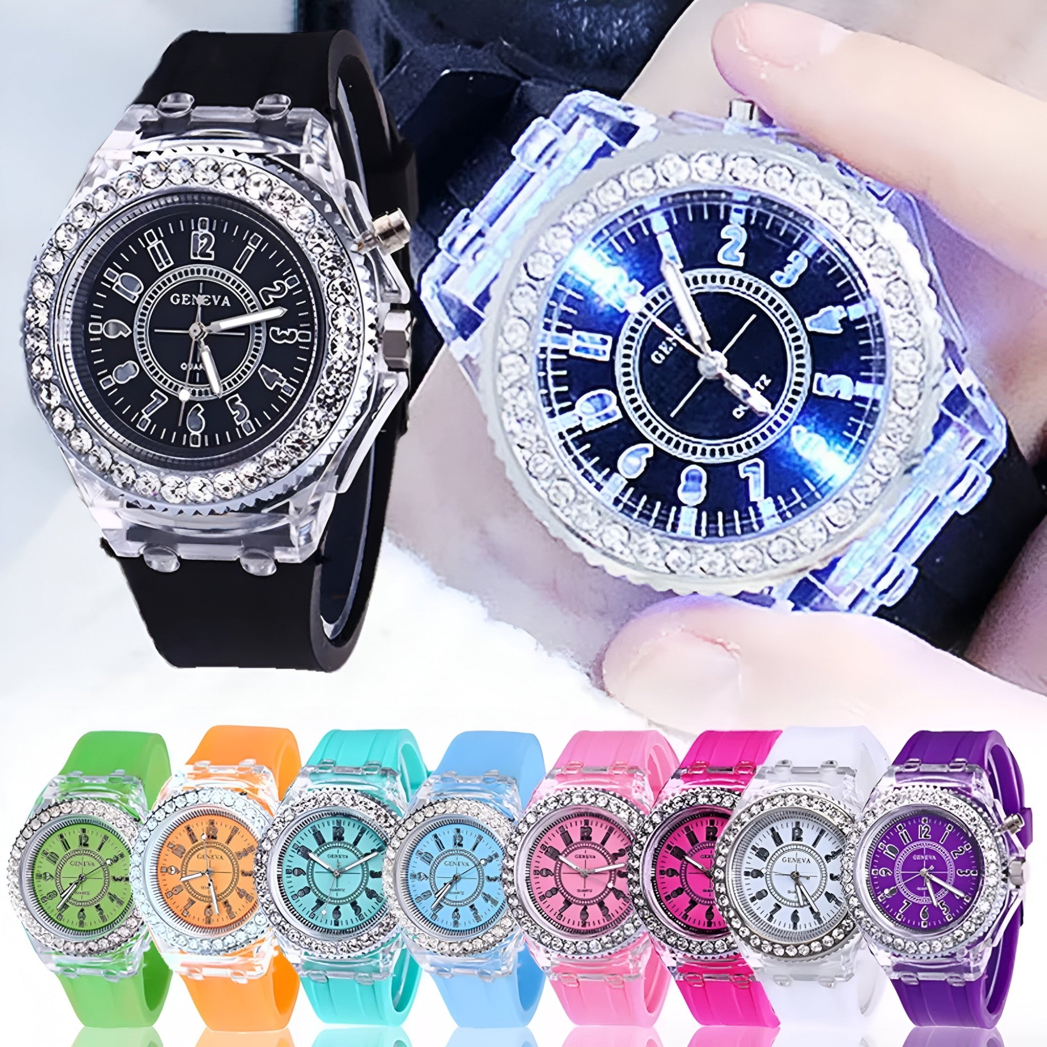 Orologio Donna Gelatinoso con Luce LED Integrata, Design Moderno e Comodo - - donna gelatinoso luce orologio orologio gelatinoso watch for men watch for women watches - Concept Palermo
