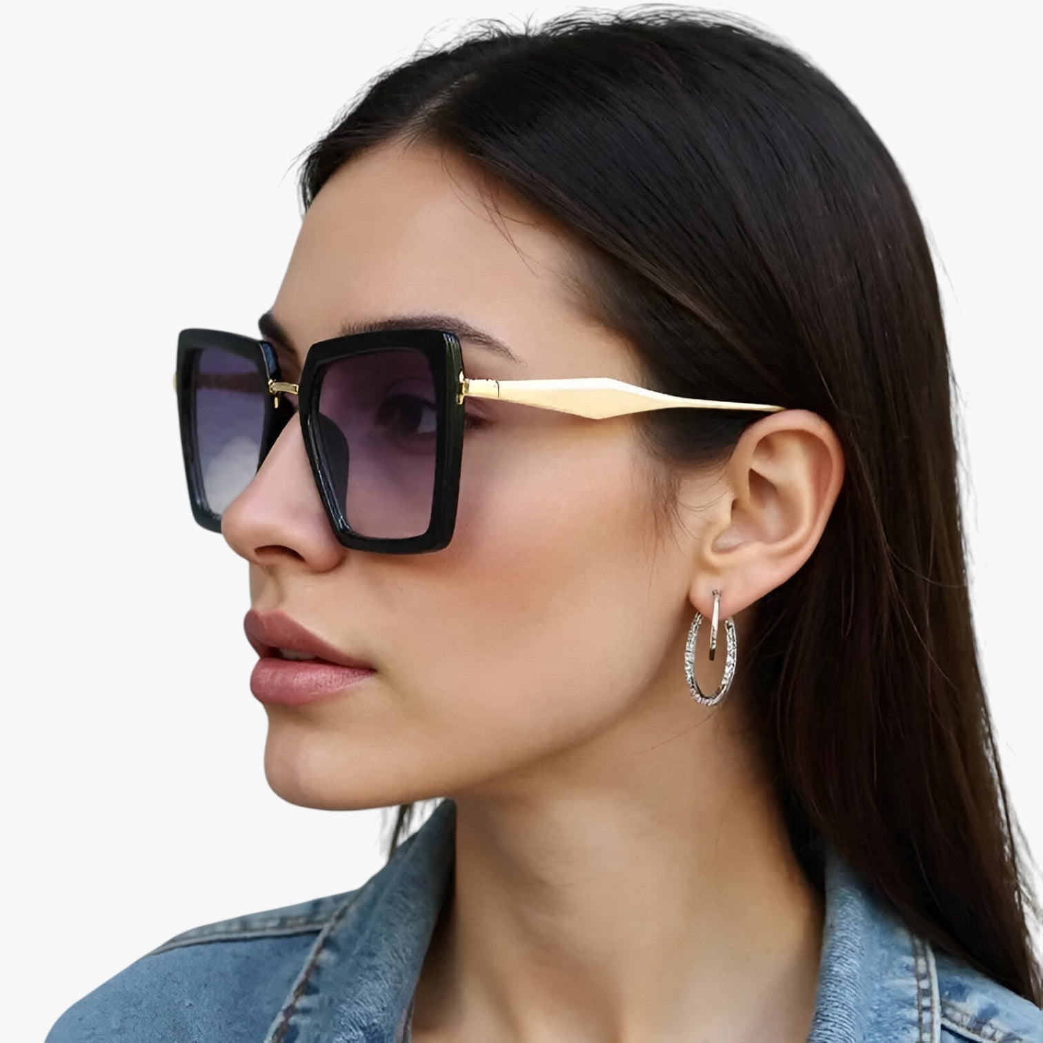 Occhiali da sole vintage quadrati con lenti verde scuro - - Fashion Sunglasses lenti occhiali occhiali sole quadrati scuro sole sun glasses sunglasses vintage womens sun glasses - Concept Palermo