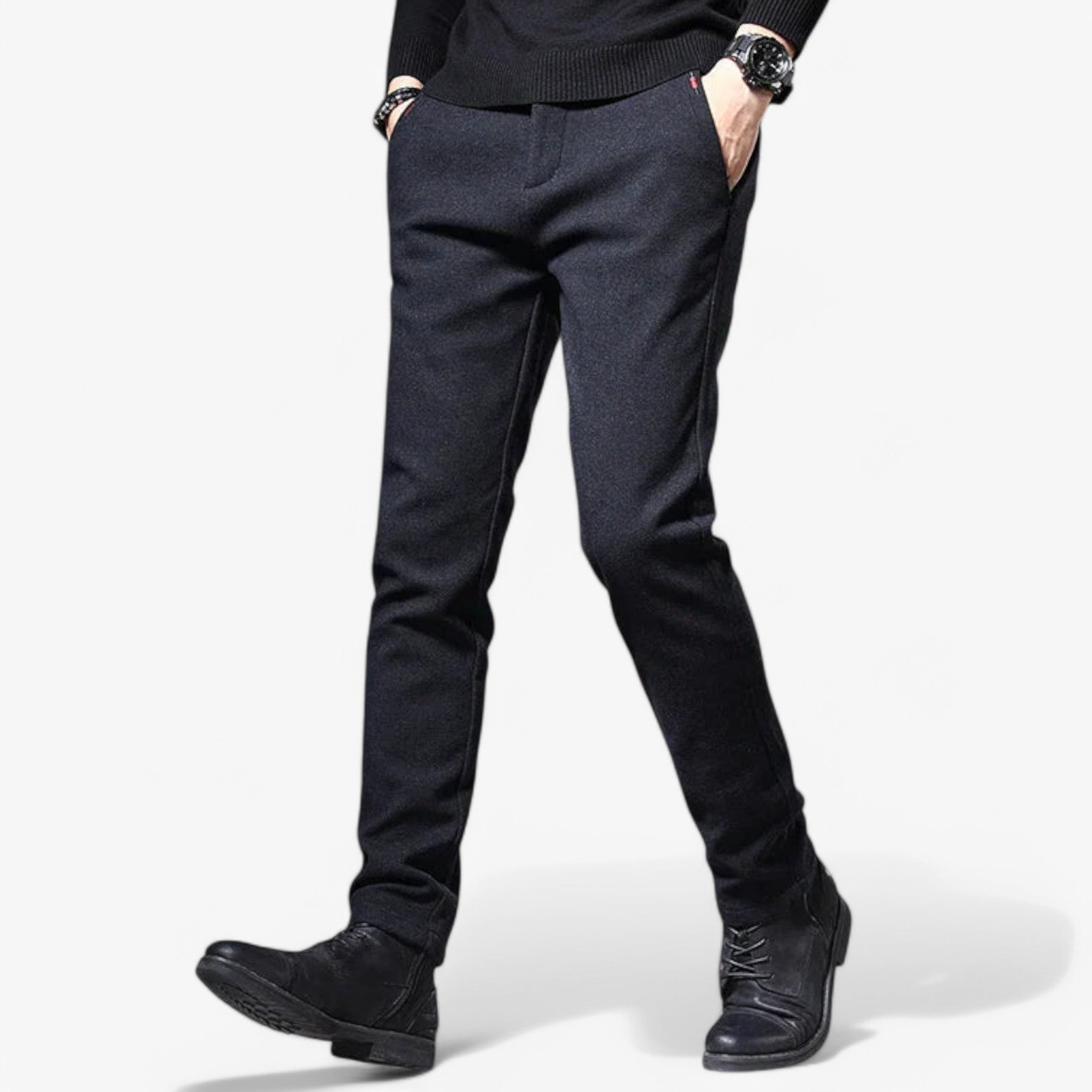 Pantalone Uomo Cotone Stretch Blu Comfort Fit - - comfort cotone pantalone pantalone uomo pants stretch uomo - Concept Palermo