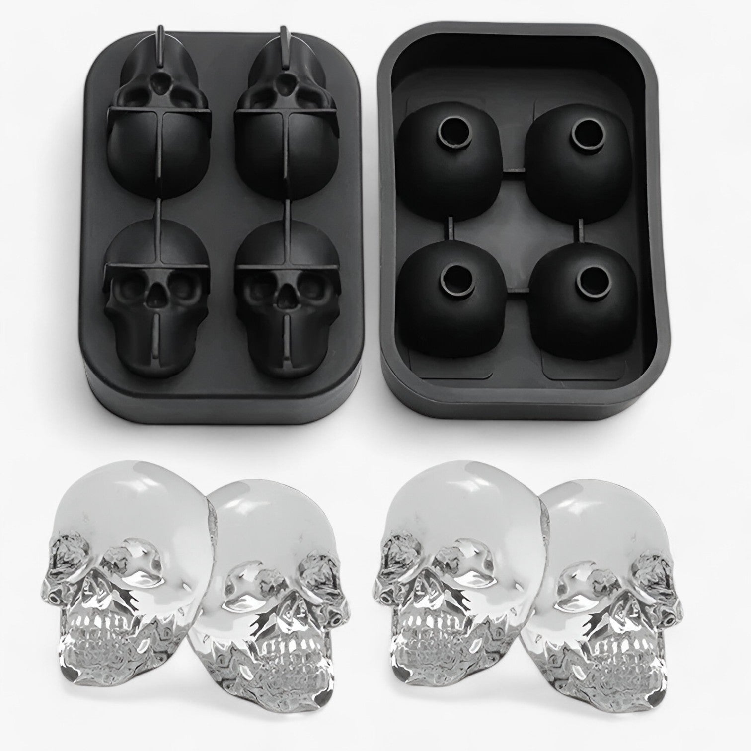 Stampo per ghiaccio 3D a forma di teschio con imbuto per bevande e cocktail creativi - - bevande cocktail creativi forma ghiaccio imbuto Kitchen kitchen & dining kitchen accessory kitchen tools stampo - Concept Palermo