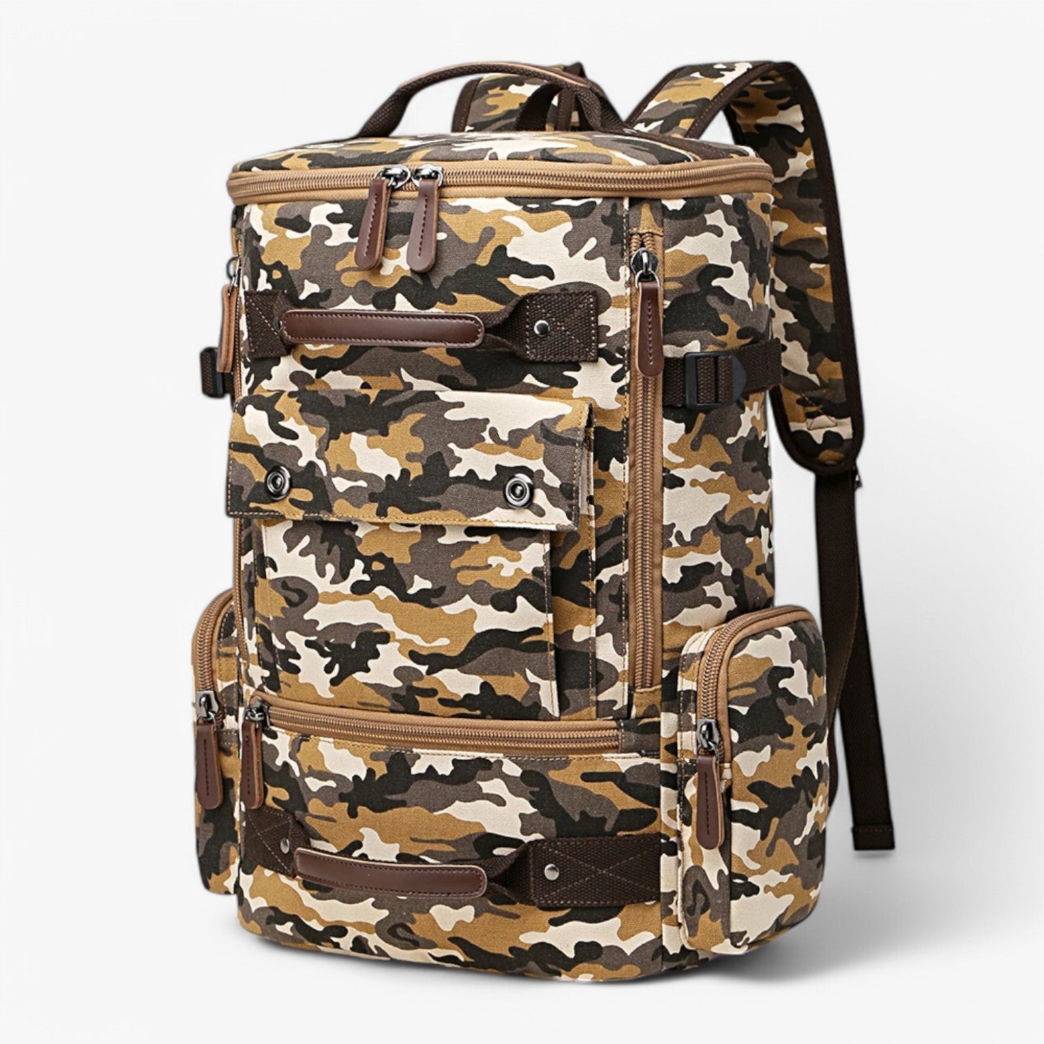 Ampio Zaino Vintage in Tela con Scomparto per Laptop Uomo - - ampio ampio zaino Backpacks bag bags laptop mens bag scomparto tela uomo vintage - Concept Palermo