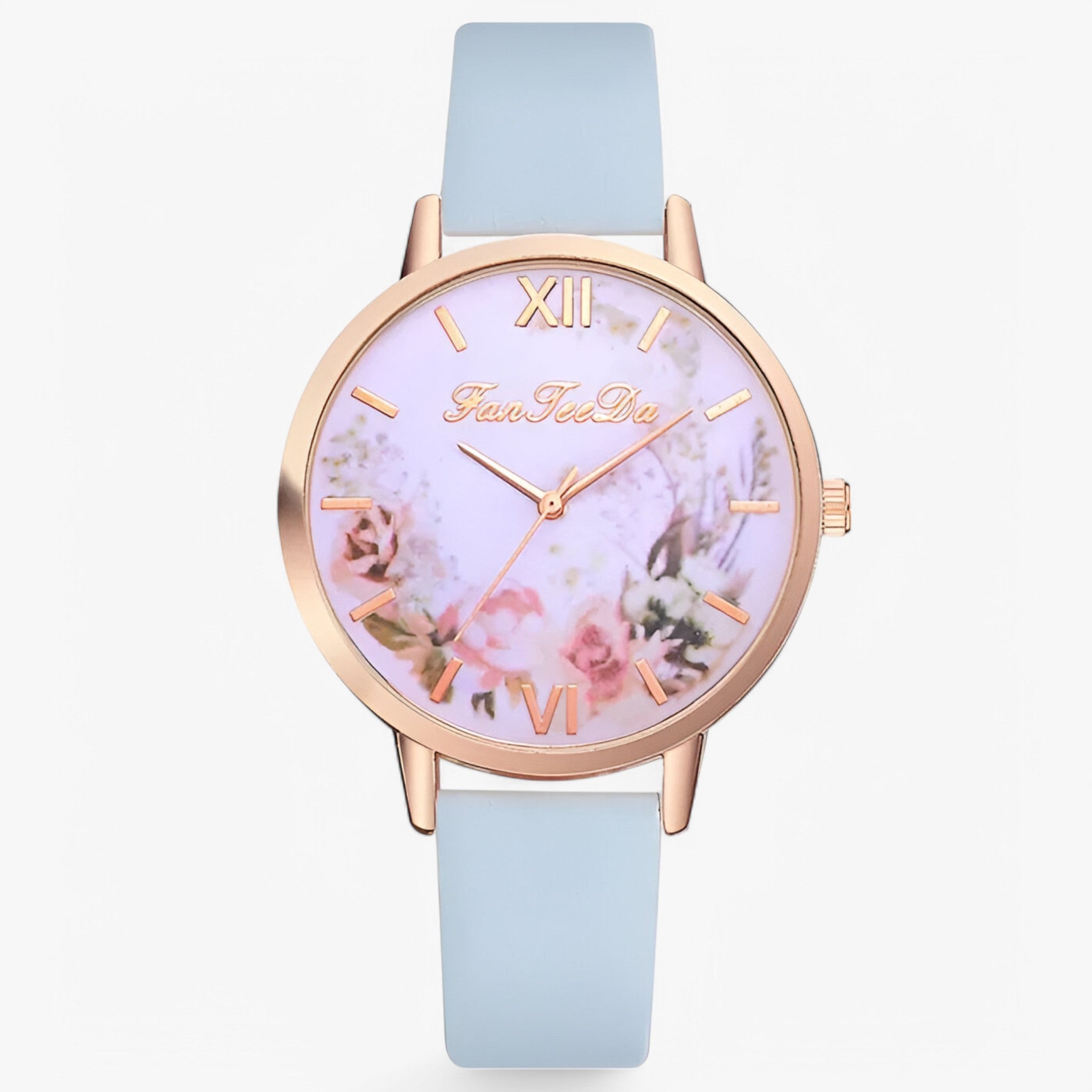 Orologio da donna con cinturino in pelle e design semplice e alla moda - Azzurro cielo - alla cinturino design donna female watch moda orologio orologio donna pelle watch for women - Concept Palermo