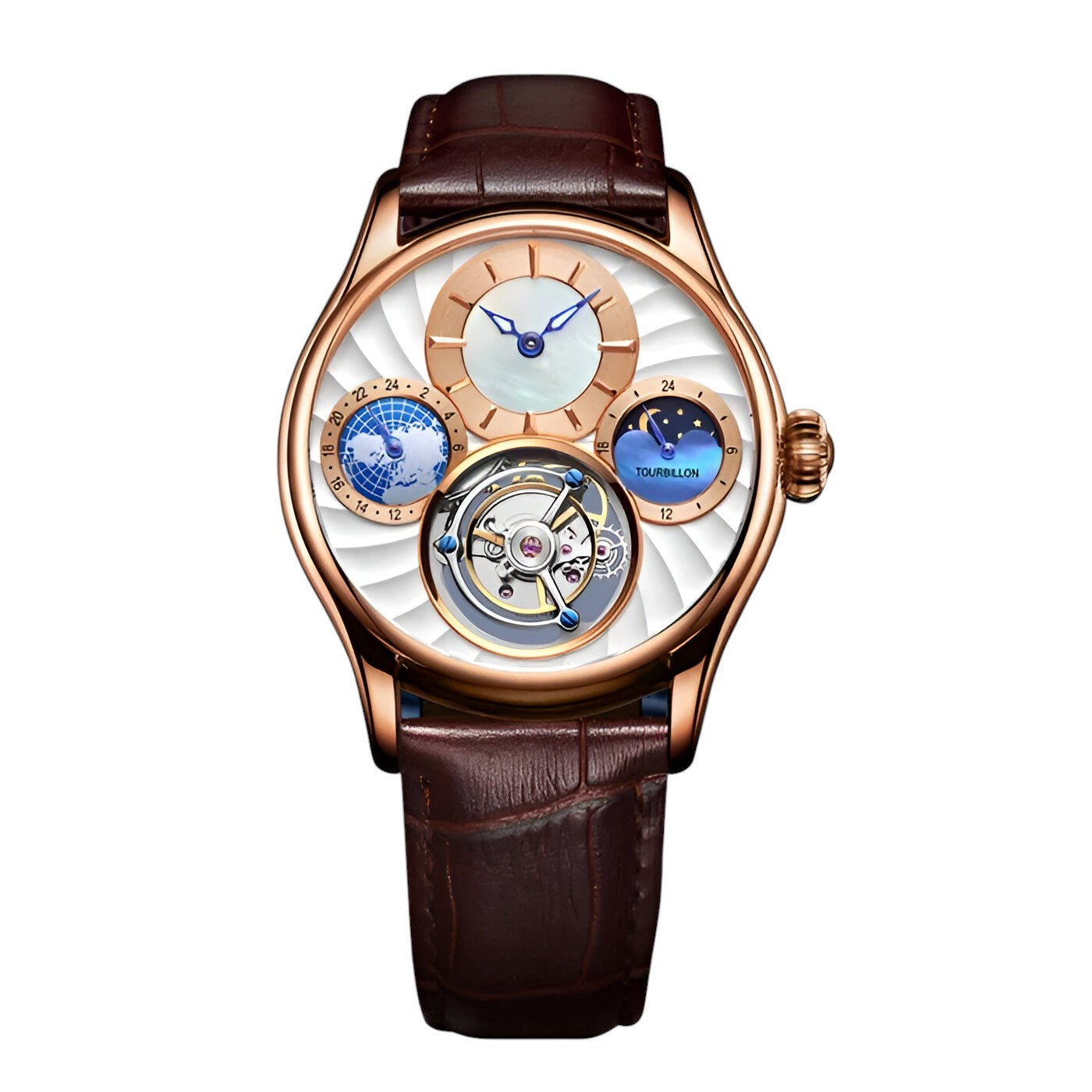 Orologio Automatico Scheletrato Uomo Lusso Tourbillon, Acciaio Inox Argento - - accessoires horloges meccanico orologio orologio meccanico tourbillon watches - Concept Palermo