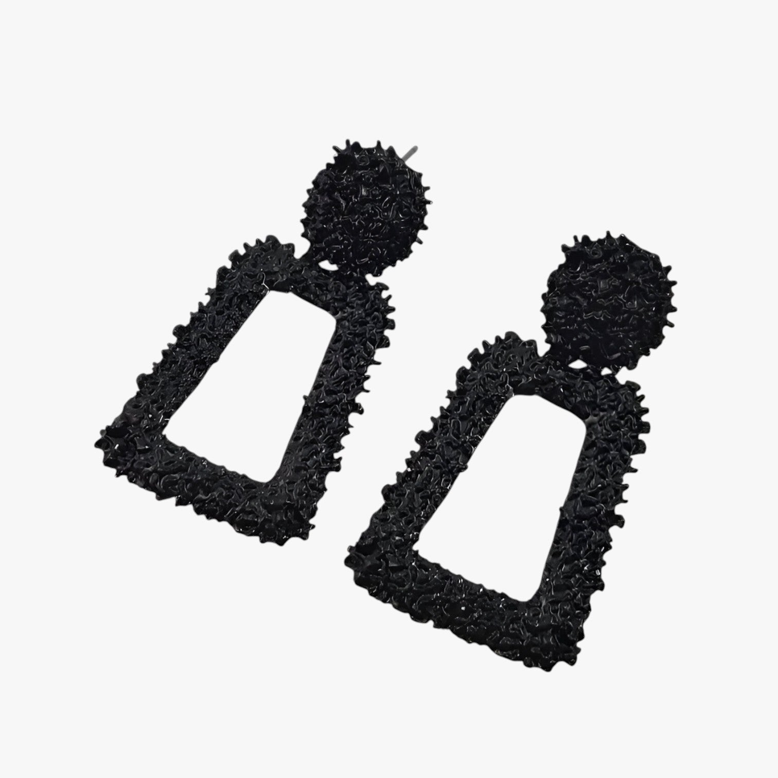 Orecchini pendenti geometrici in metallo scolpito - nero - EARRINGS Earrings for Women Girls geometrici jewelry metallo New Fashion Earrings orecchini orecchini pendenti pendenti scolpito - Concept Palermo