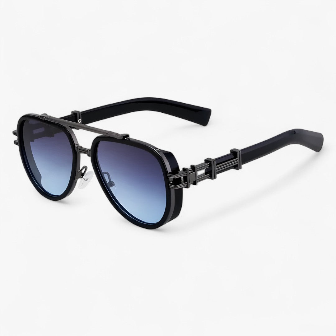 Occhiali da sole vintage in metallo stile designer Uomo - Nero Grigio Blu - designer Fashion Sunglasses men sunglasses polarized mens sunglasses metallo occhiali occhiali sole Polarized man sunglasses sole stile sunglasses sunglasses polarized men uomo - Concept Palermo