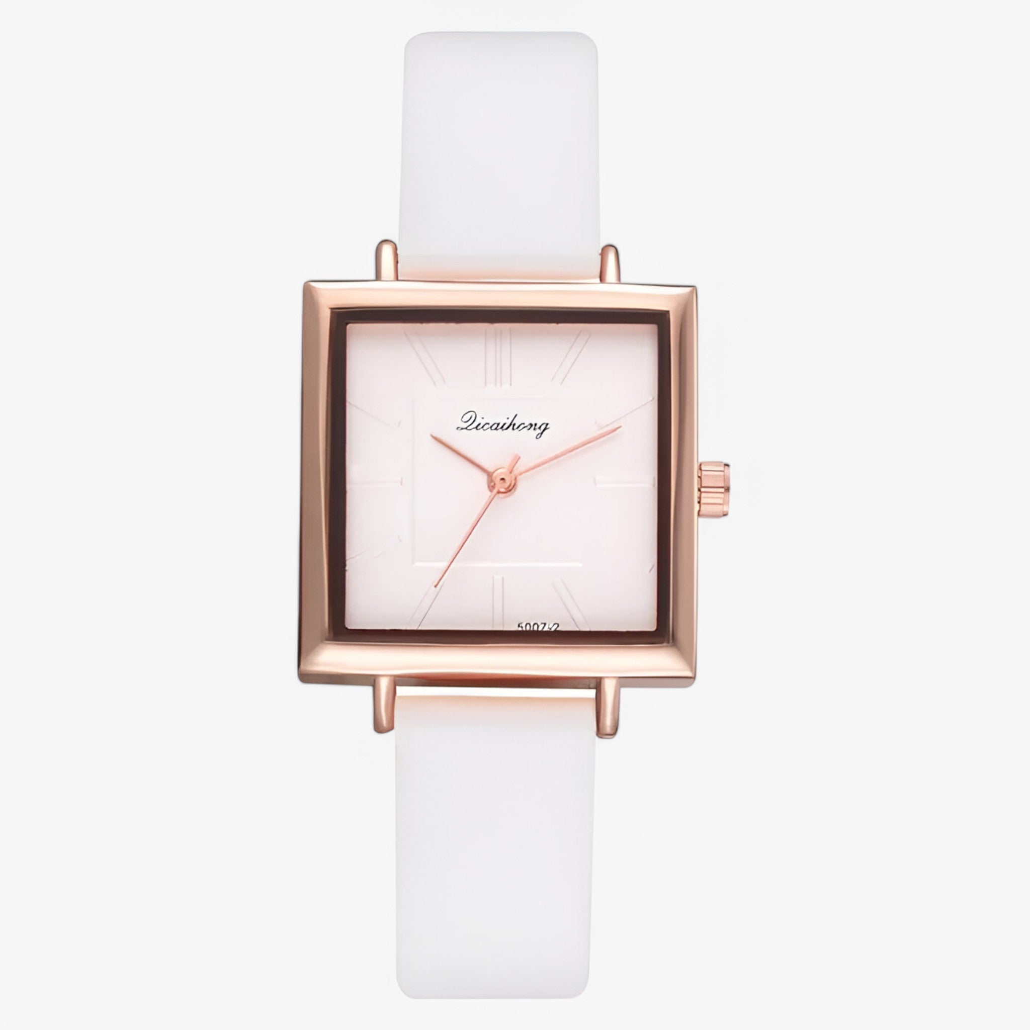Orologio da donna in oro rosa con cinturino in pelle e movimento al quarzo - Bianca - cinturino donna female watch movimento orologio orologio donna pelle quarzo watch for women watches - Concept Palermo