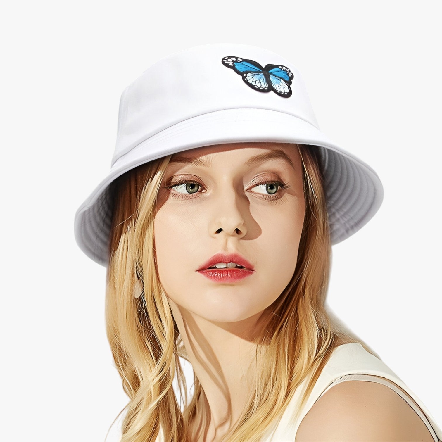 Protezione solare con accento farfalla - per ragazze attive Donna - - accento attive brenda | protezione solare elegante con accento farfalla - per ragazze attive - €25 bucket hats donna farfalla Hat for girls protezione protezione solare ragazze summer hat Sun Hats women hat - Concept Palermo