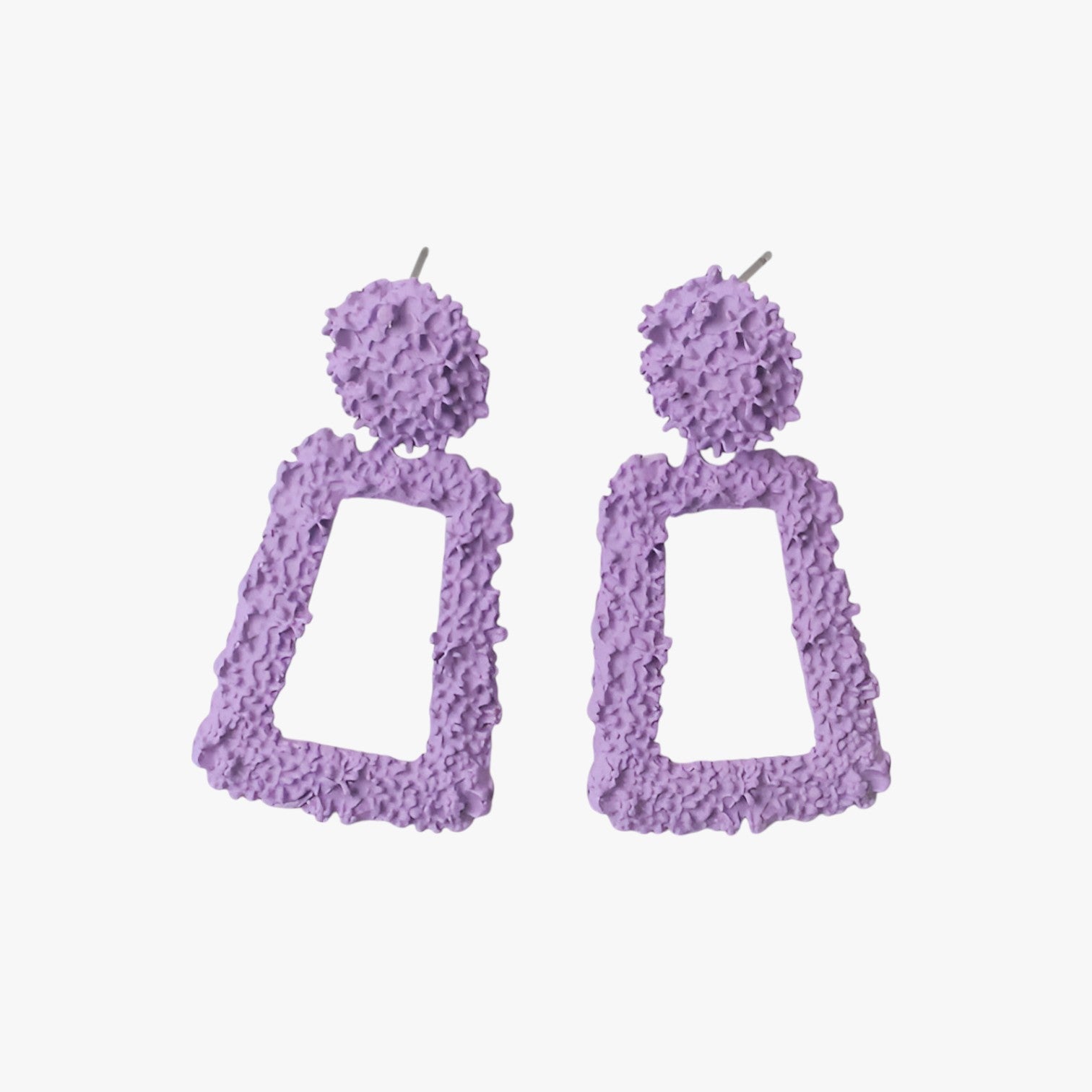 Orecchini pendenti geometrici in metallo scolpito - viola - EARRINGS Earrings for Women Girls geometrici jewelry metallo New Fashion Earrings orecchini orecchini pendenti pendenti scolpito - Concept Palermo