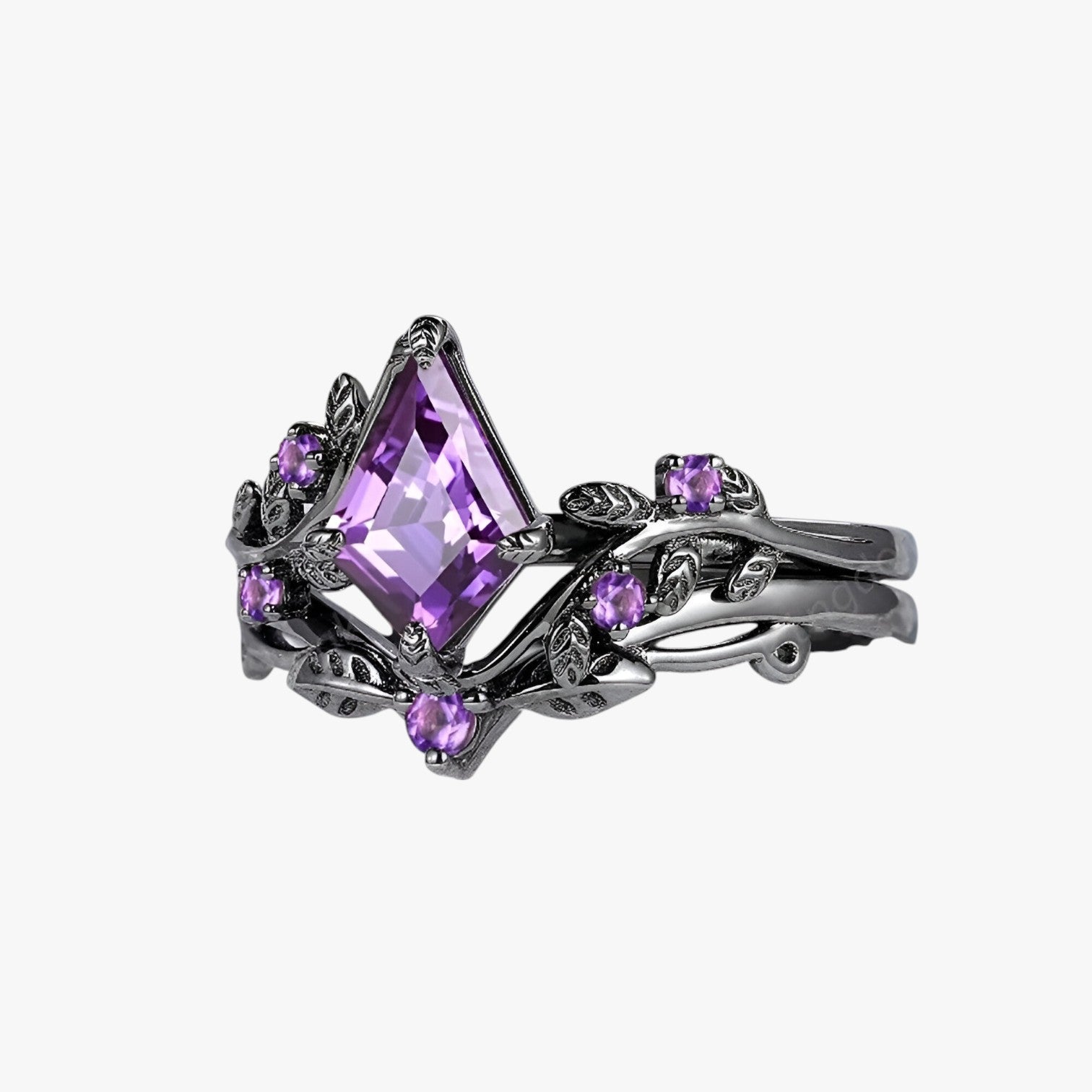 Anello Gotico Viola Uomo, Set Anelli Impilabili Stile Dark/Punk - - anelli anelli impilabili goth impilabili jewelry Ring Rings stile uomo women ring - Concept Palermo