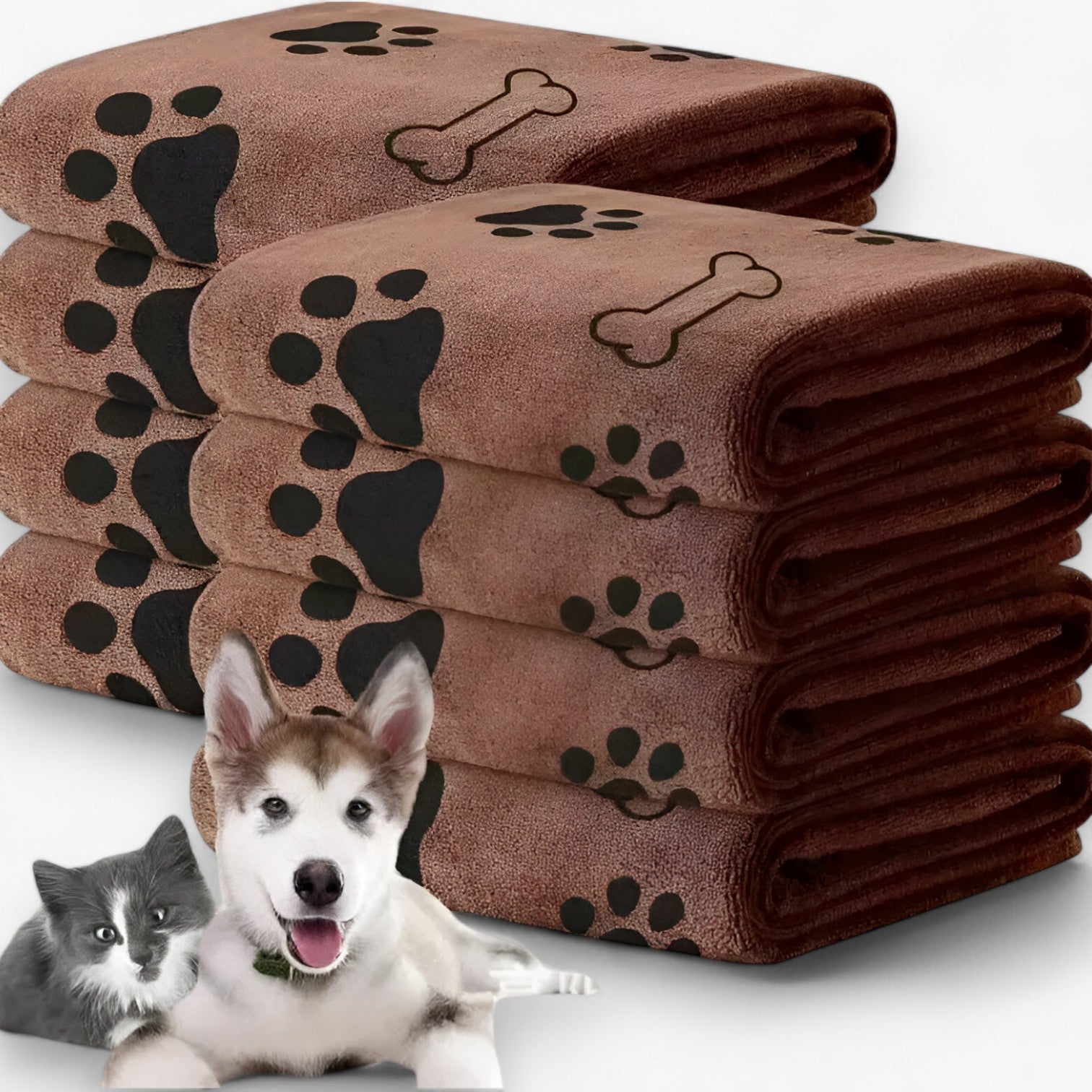 Asciugamano in Microfibra ad Asciugatura Rapida per Cani e Gatti - Marrone 60cm - asciugamano asciugamano microfibra asciugatura cani gatti microfibra pet pet accessories PET SUPPLIES pets & supplies rapida - Concept Palermo