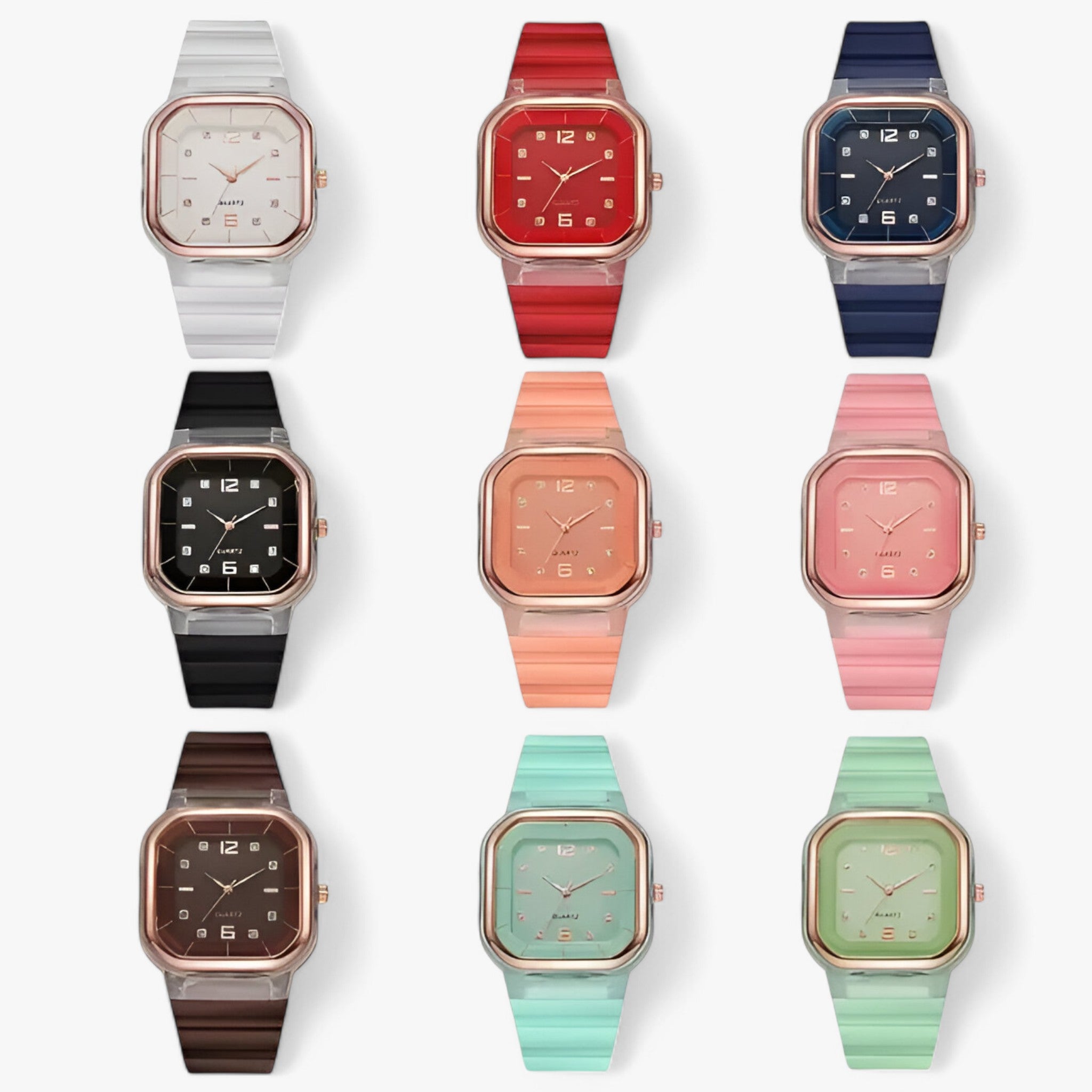 Orologio da donna in silicone con quadrante grande e dettagli strass - - dettagli donna female watch orologio orologio donna quadrante silicone strass watch for women watches - Concept Palermo