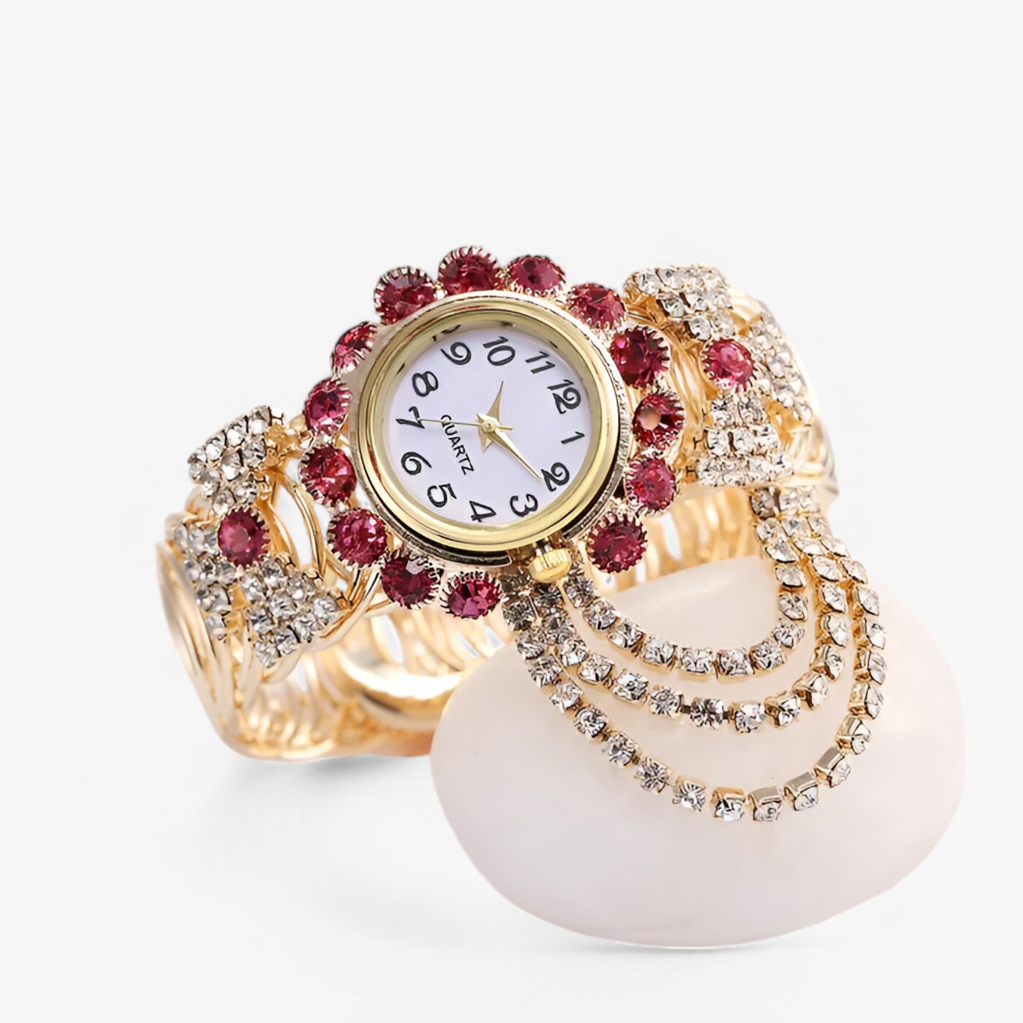 Orologio al quarzo con strass e cinturino in acciaio Uomo - - acciaio cinturino female watch orologio orologio quarzo quarzo strass uomo watch for women watches - Concept Palermo