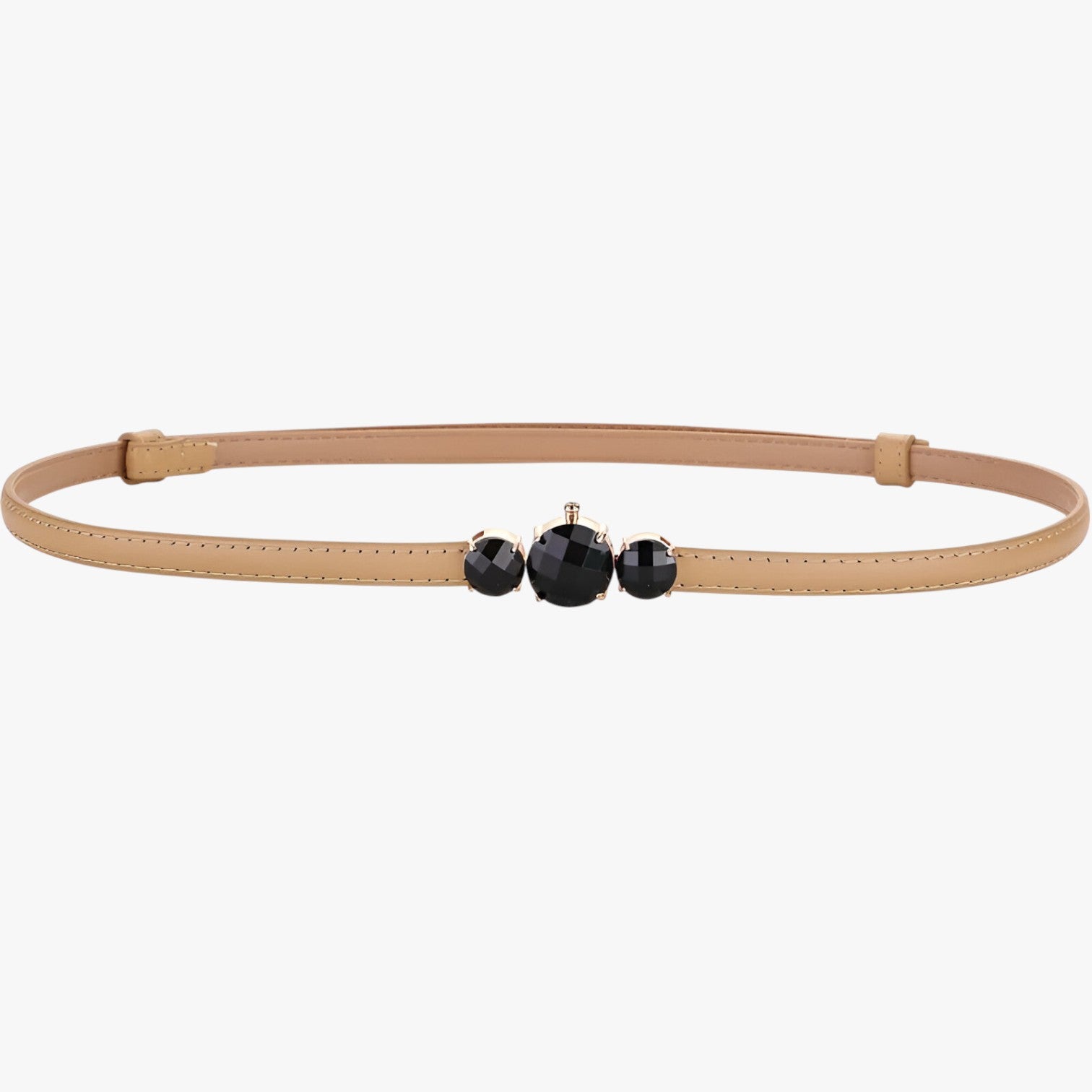 Cintura sottile in vera pelle – Eleganza regolabile Donna - khaki 100cm - Belts cintura cintura sottile donna eleganza pelle regolabile sottile vera waist belt for women Womens belt - Concept Palermo