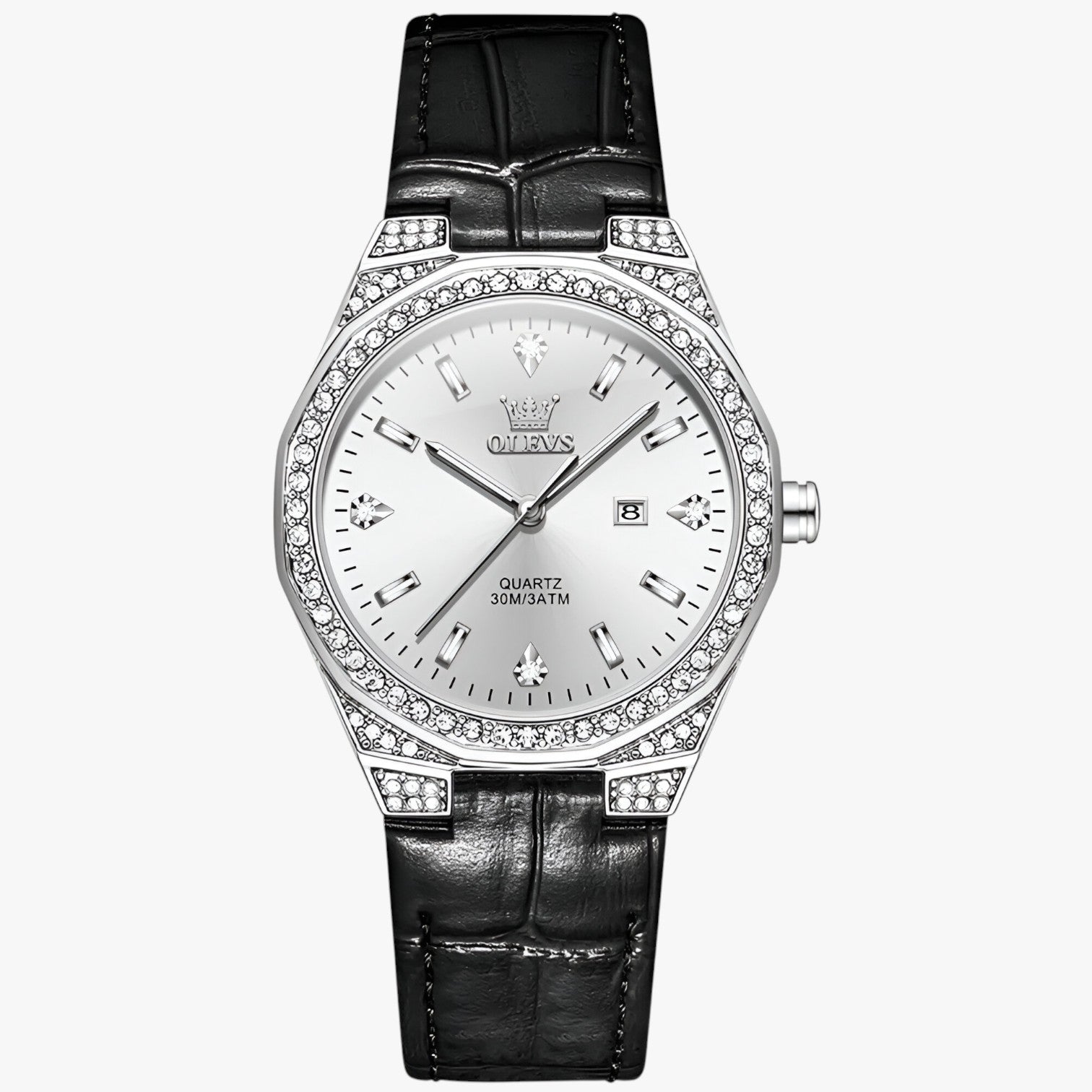 Orologio impermeabile con cinturino in pelle - Nero - cinturino female watch impermeabile ladies watch orologio orologio impermeabile pelle watch watch for women watches - Concept Palermo