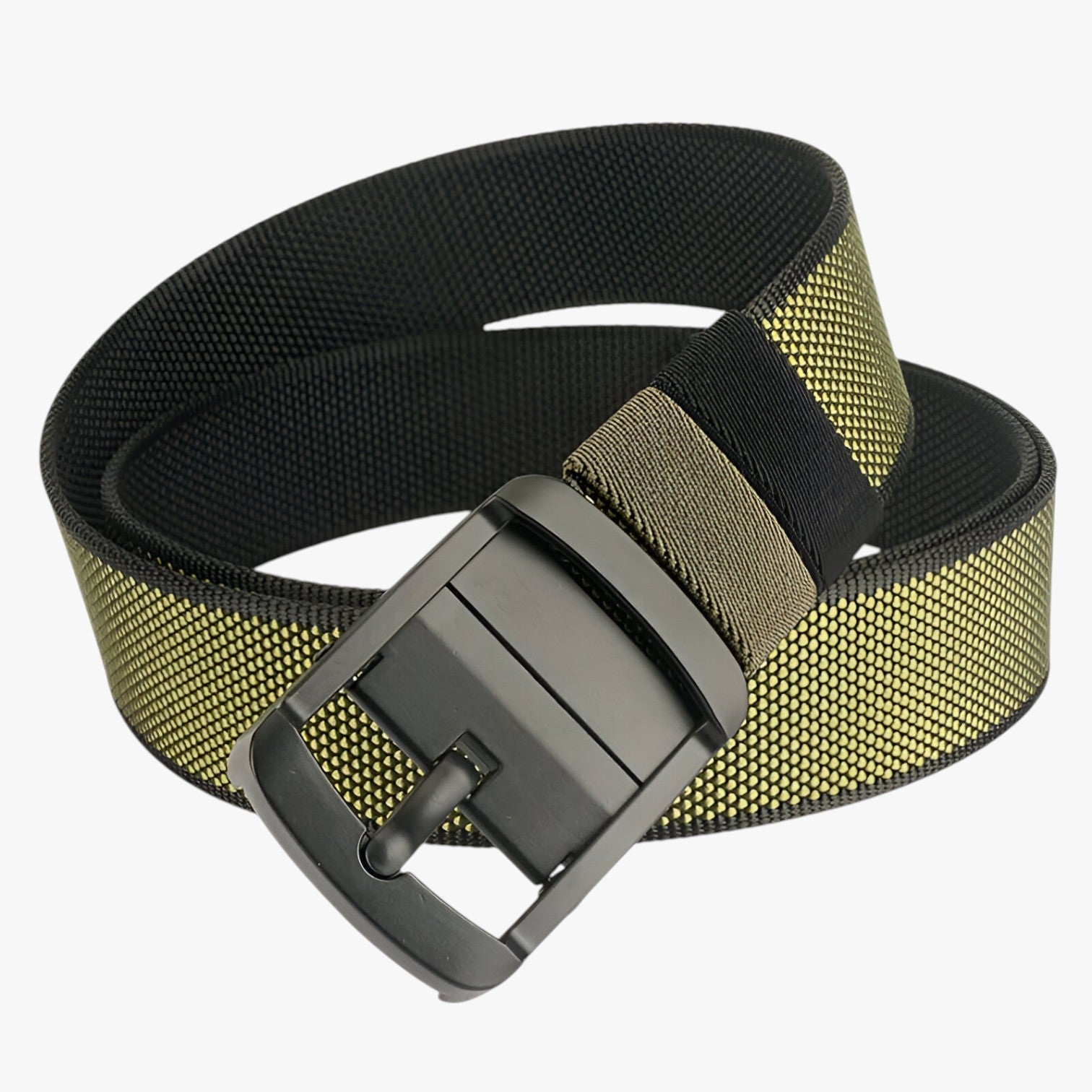 Cintura reversibile in nylon: 2 look in 1 per ogni stile Uomo - verde-nero 120cm - Belts belts for men cintura cintura reversibile look Mens belt nylon ogni reversibile stile - Concept Palermo