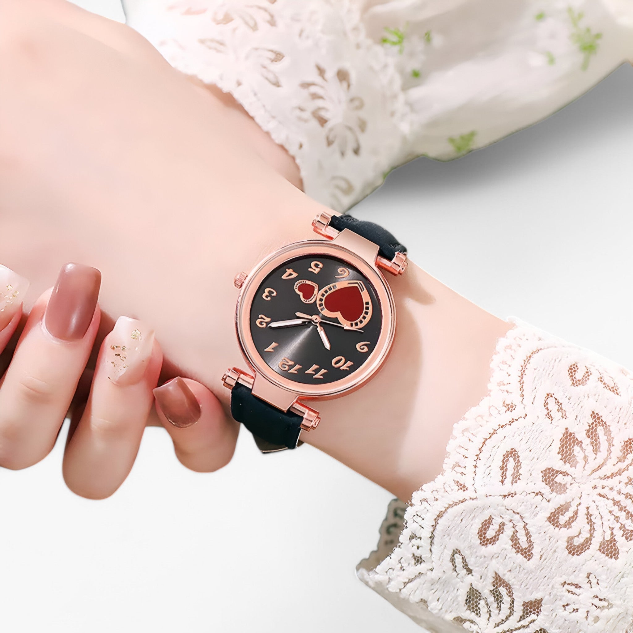 Orologio da donna in pelle con bracciale al quarzo e design di lusso - - accessoires bracciale design donna horloges orologio orologio donna pelle quarzo watches - Concept Palermo