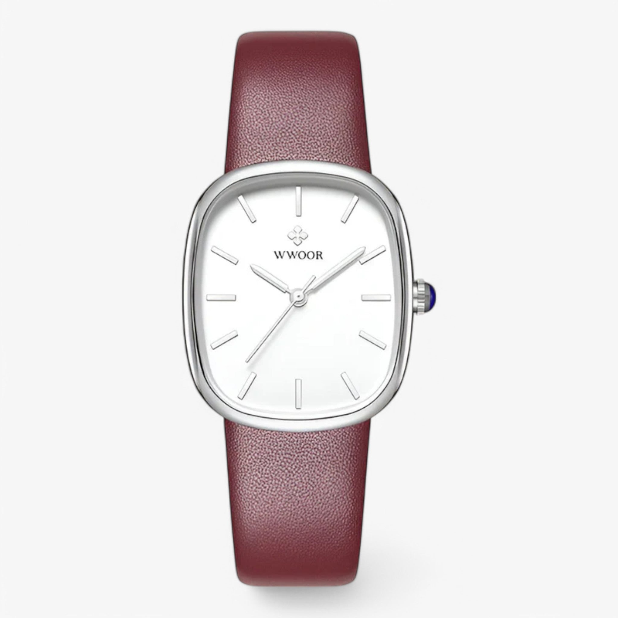 Orologio da Uomo Lino in Vera Pelle Marrone Elegante e Sottile - Rosso - lino orologio orologio pelle pelle uomo watches wrist watches for women - Concept Palermo