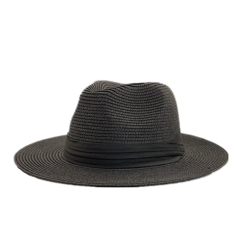 Cappello di paglia panamense - Nero - cappello cappello paglia hat Hat for girls paglia panamense Sun Hats women hat women's hat - Concept Palermo