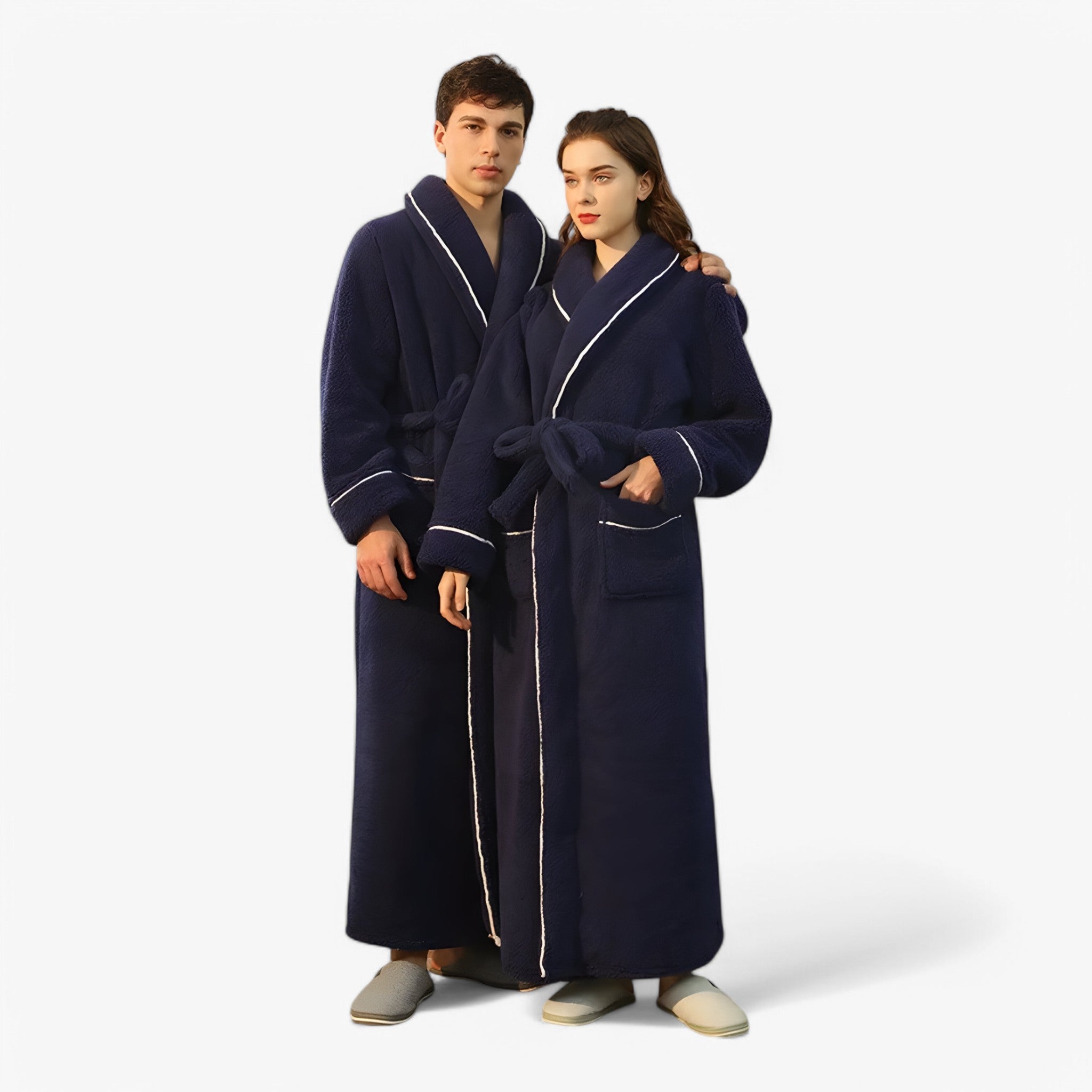Accappatoio Uomo/Donna in Spugna di Cotone Morbido con Cappuccio, Taglie S-XL - - accappatoio Home Decor robes - Concept Palermo