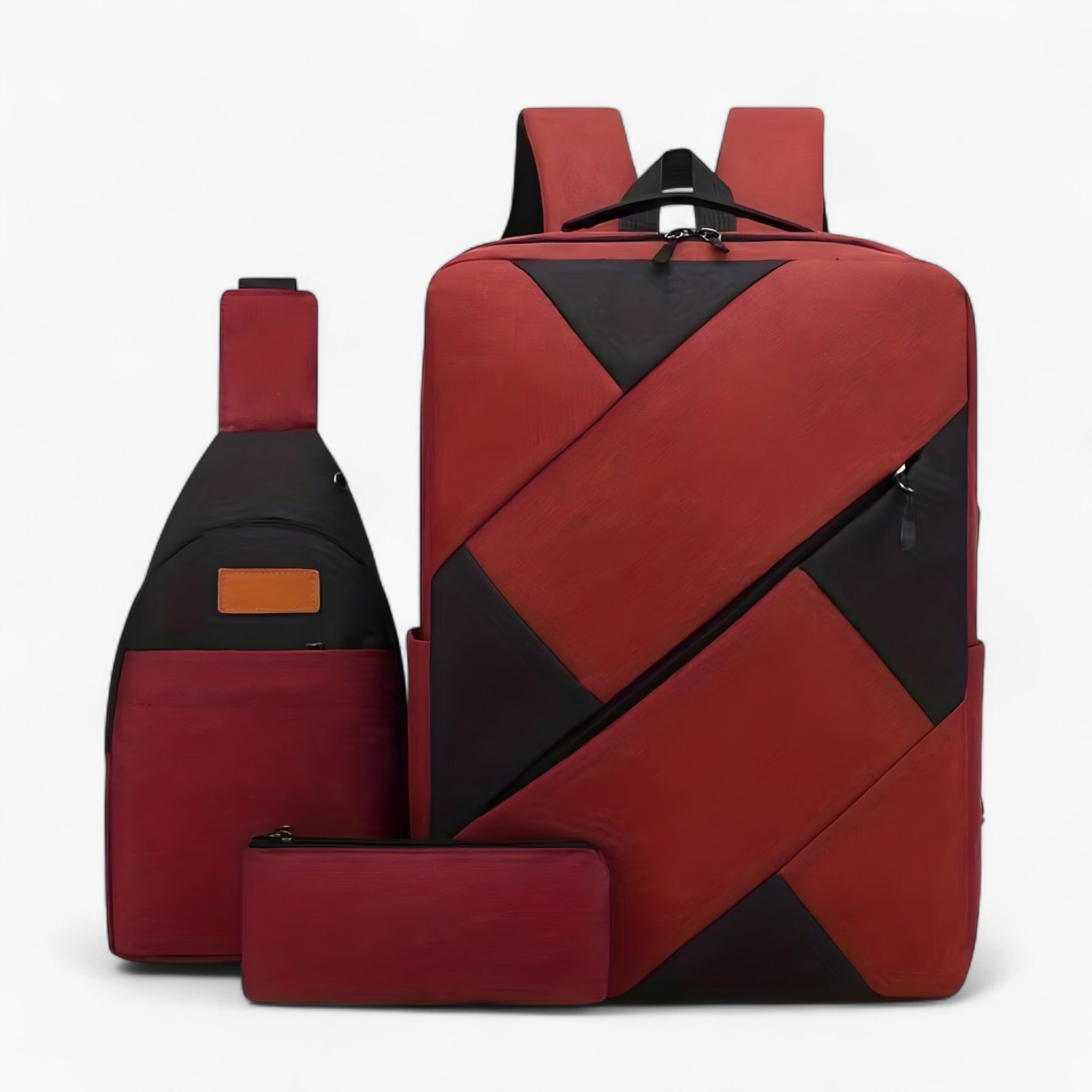Set 3 in 1 con zaino e accessori coordinati Donna - Rosso Borgogna - accessori Backpack Backpacks bags coordinati donna zaino zaino accessori - Concept Palermo