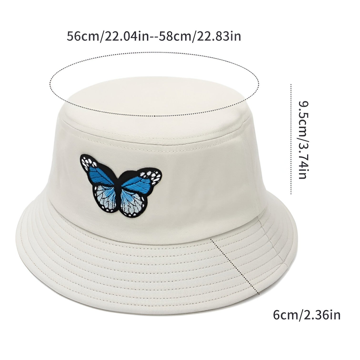 Protezione solare con accento farfalla - per ragazze attive Donna - - accento attive brenda | protezione solare elegante con accento farfalla - per ragazze attive - €25 bucket hats donna farfalla Hat for girls protezione protezione solare ragazze summer hat Sun Hats women hat - Concept Palermo