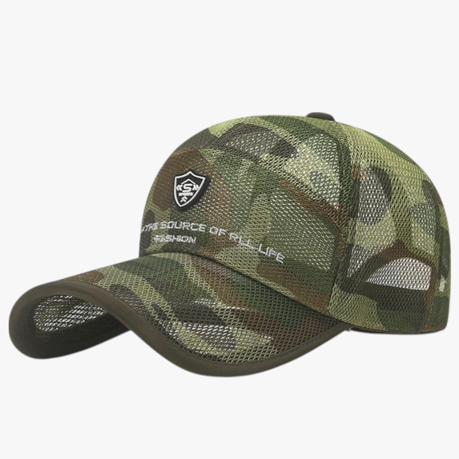 Cappello Sportivo Estivo Traspirante con Visiera Jungle Uomo - Verde militare - Baseball caps cappello cappello sportivo caps estivo jungle men's hat mens cap sportivo traspirante uomo - Concept Palermo