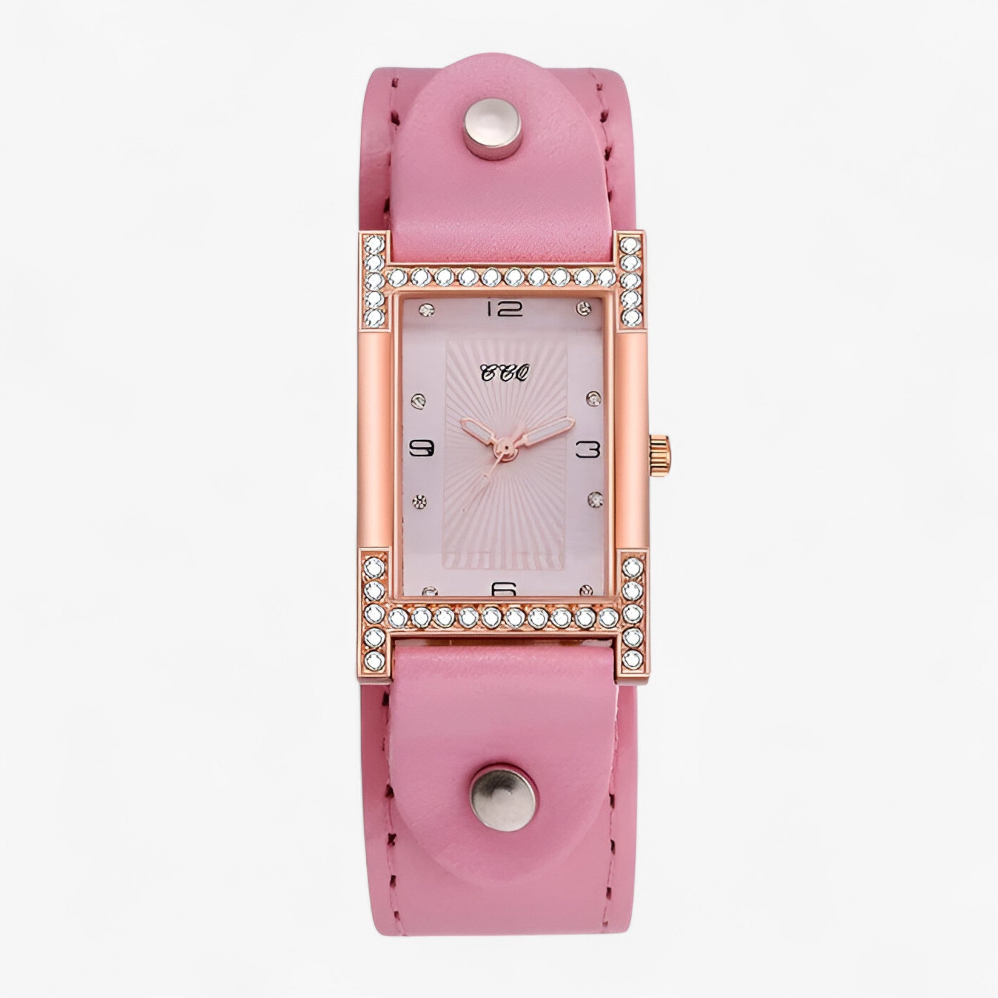 Orologio da donna al quarzo con cinturino in pelle per coppie - Rosa - cinturino coppie donna female watch orologio orologio donna pelle quarzo watch for women watches - Concept Palermo
