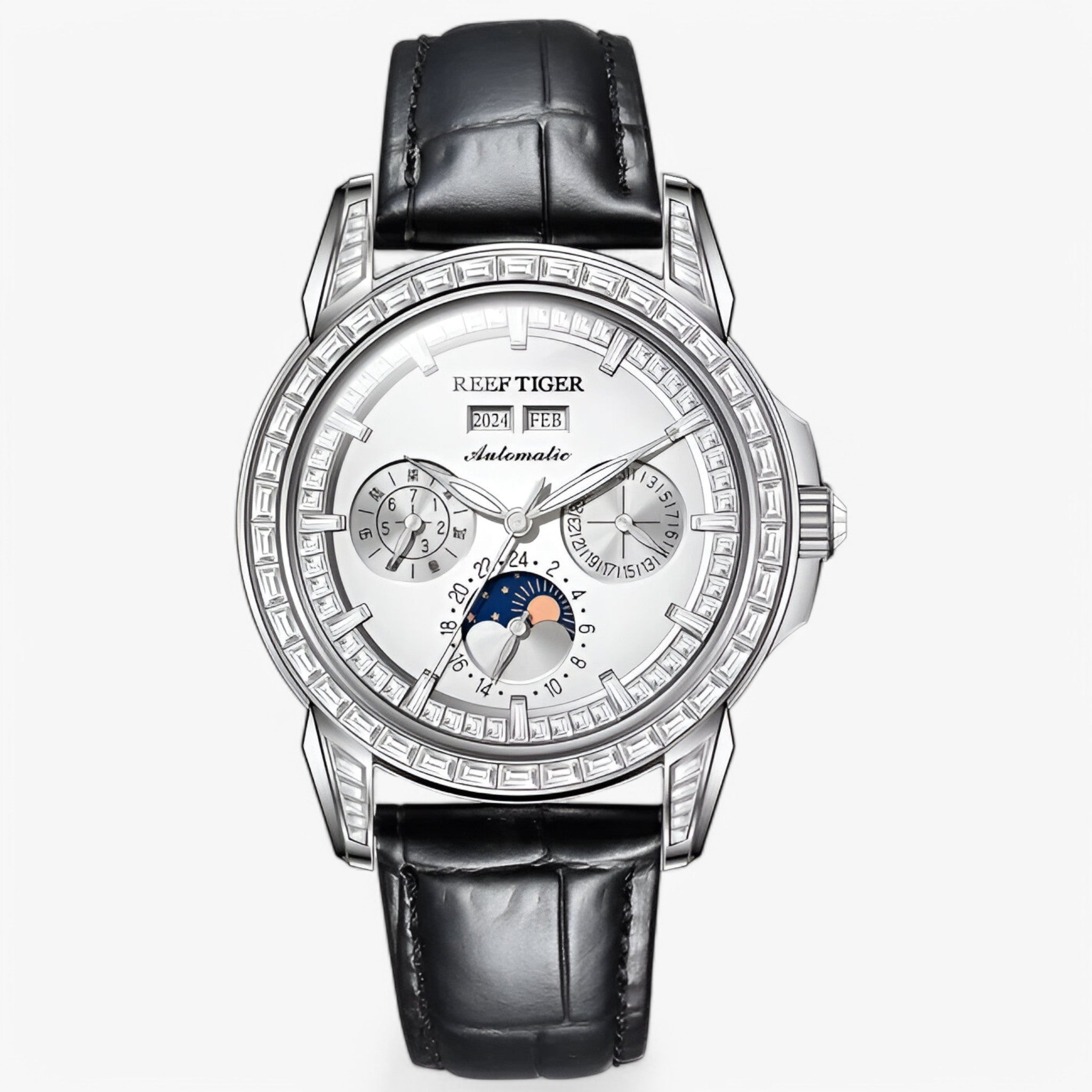 Orologio Meccanico da Uomo Multi-Quadrante, Automatico, in Acciaio Inox - bianco - meccanico mens watch multi orologio orologio meccanico quadrante uomo watch for men watches - Concept Palermo