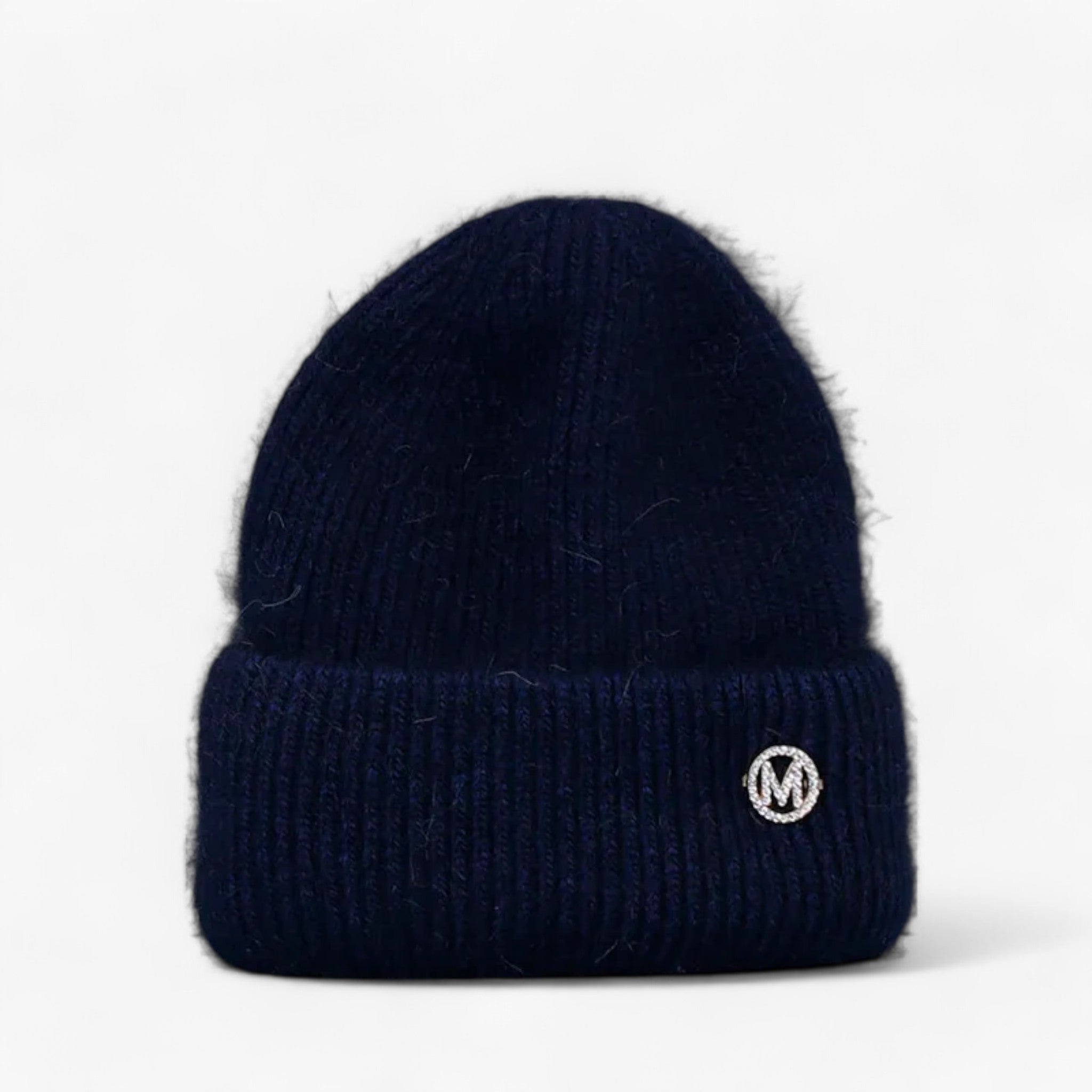 Cappello invernale: calore con vera pelliccia di coniglio Donna - Blu navy con M 54cm-60cm - beanies bucket hats calore cappello cappello invernale coniglio donna hat invernale pelliccia Sun Hats - Concept Palermo