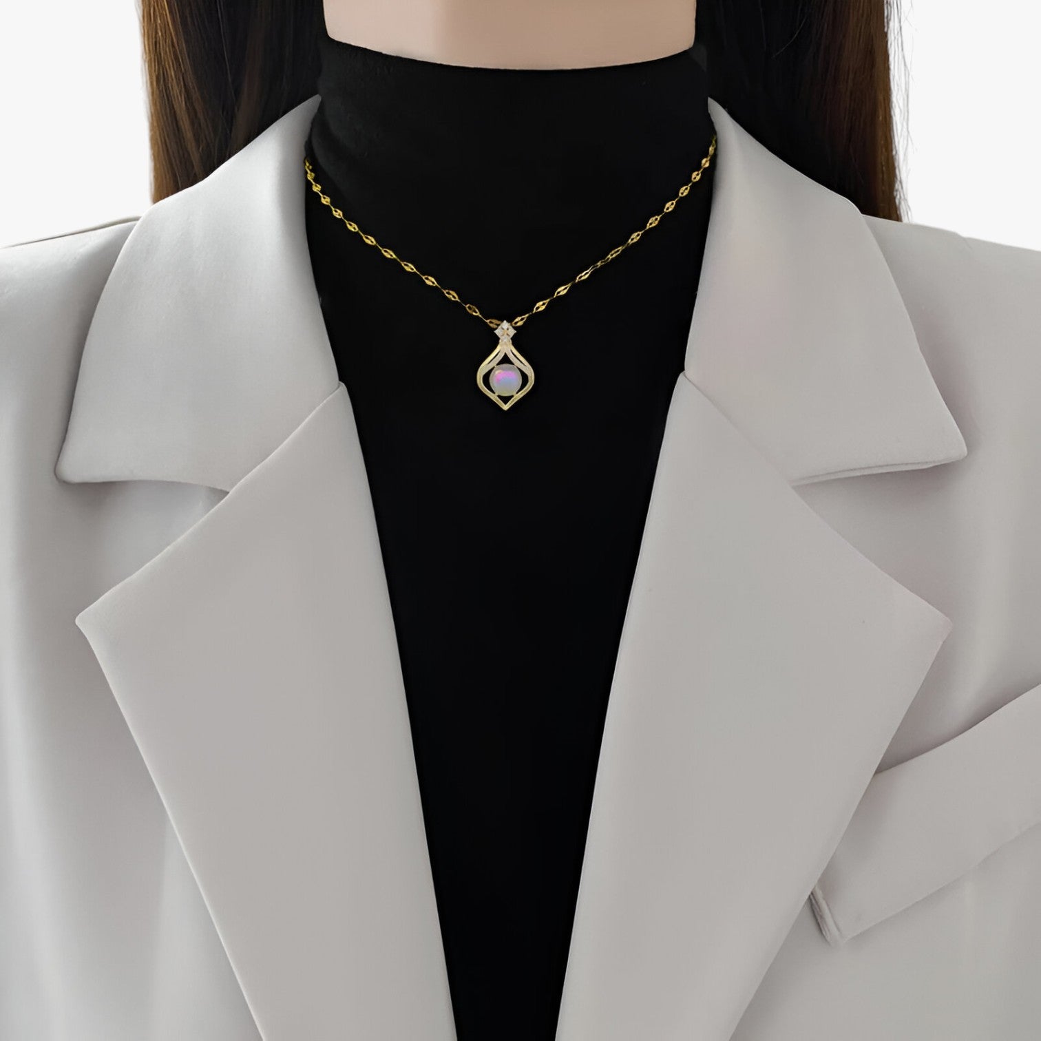 Collana di perle sirena glamourosa Oro Lana Donna - - collana collana perle donna elegant womens necklaces glamourosa jewelry lana Necklace NECKLACES Necklaces for Women perle sirena - Concept Palermo