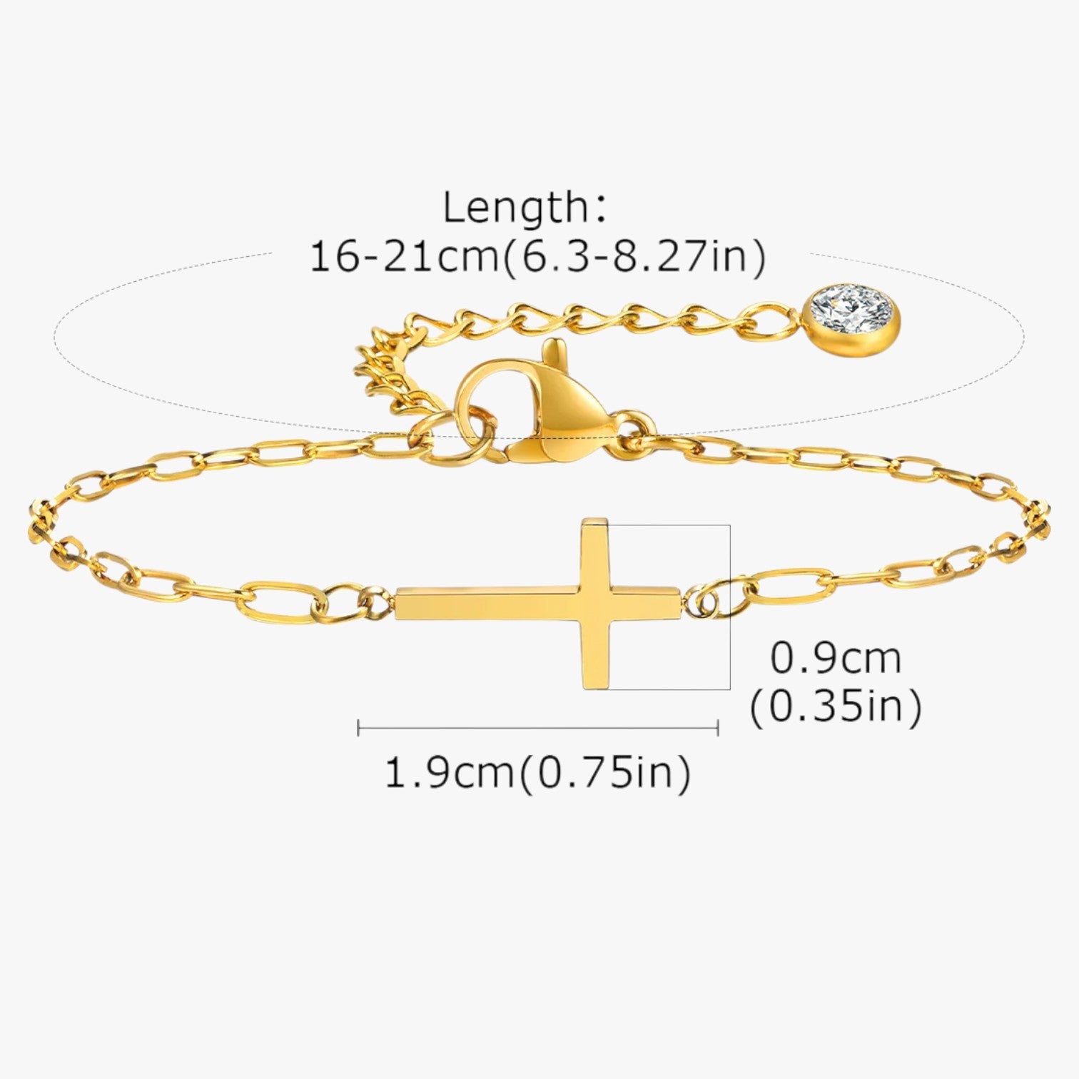Bracciale con Croce in Acciaio – Eleganza Resistente all’Acqua Donna - - acciaio acqua bracciale bracciale croce BRACELET BRACELET FOR WOMEN BRACELETS bracelets for women croce donna eleganza jewelry women bracelets - Concept Palermo