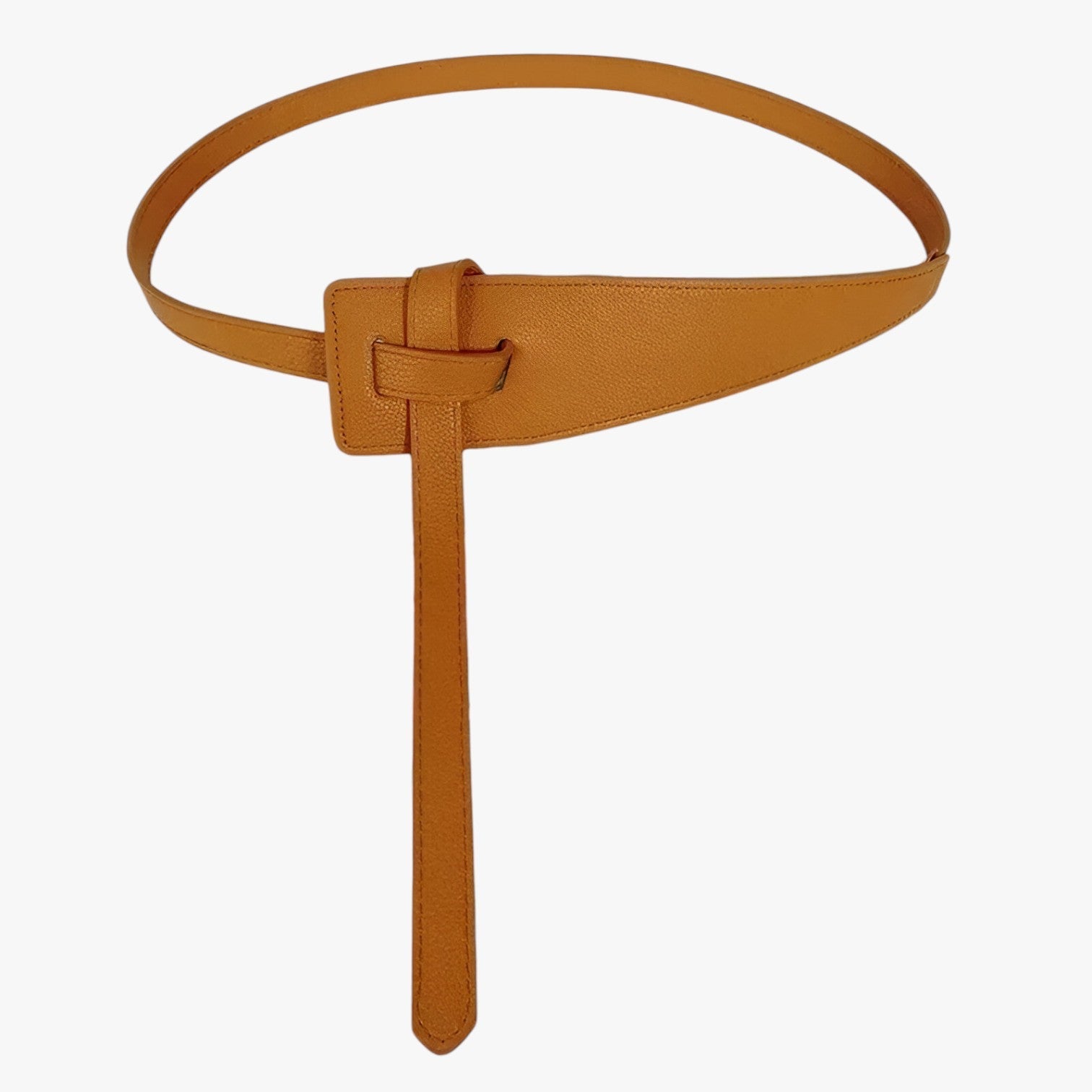 Cintura Donna Morbida Annodabile in Similpelle Nera per Abiti Eleganti - Arancione 120cm - accenti Belts cintura cintura nodo donna nodo stilosi waist belt for women women's belt - Concept Palermo