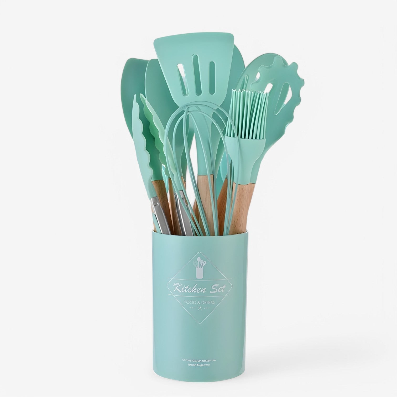 Set di accessori da cucina in silicone – resistente al calore, antiaderente e durevole Uomo - Verde Menta 12Pezzi - accessori accessori cucina antiaderente calore cucina Kitchen kitchen & dining kitchen accessory kitchen tools resistente silicone - Concept Palermo