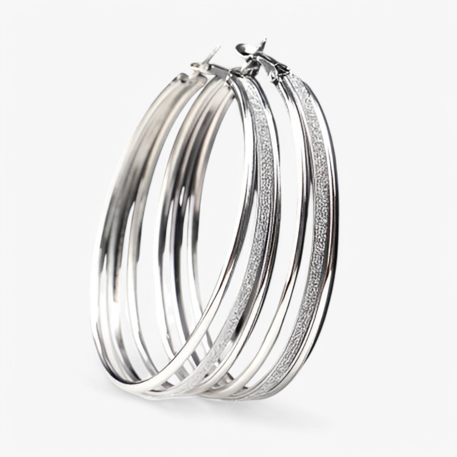 Orecchini a Cerchio Grandi – Senza Tempo & Trendy Donna - Argento - Accessories Jewelry cerchio donna EARRINGS grandi jewelry orecchini orecchini cerchio tempo trendy womens earring - Concept Palermo