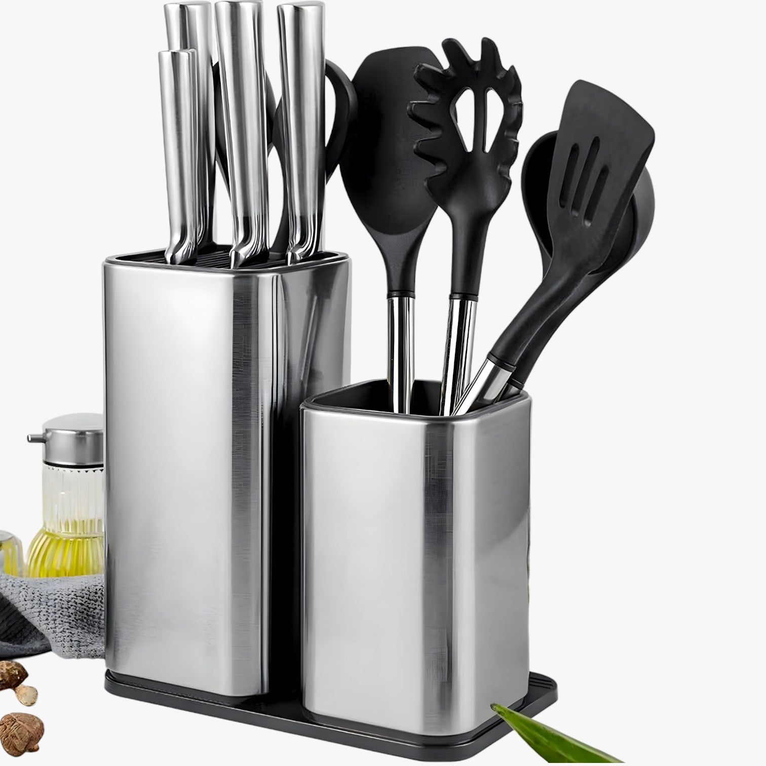 Blocco per misurazioni e organizer in acciaio inossidabile – Stoccaggio intelligente in cucina - - acciaio blocco blocco misurazioni cucina inossidabile intelligente Kitchen kitchen & dining kitchen accessory kitchen tools kitchen utensil misurazioni - Concept Palermo