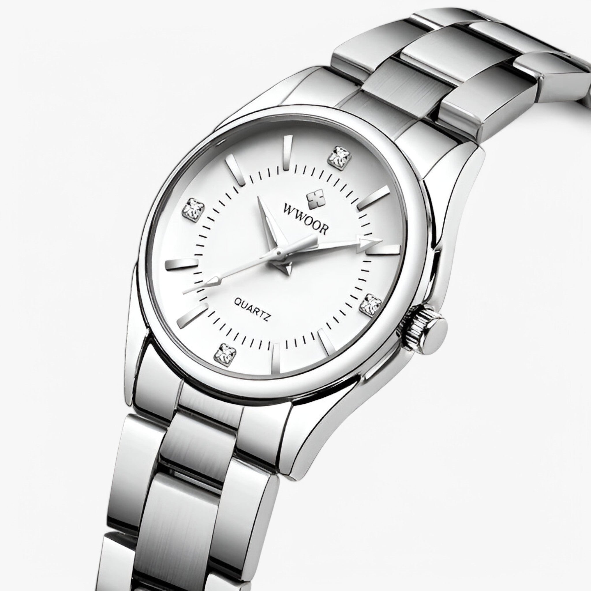 Orologi da donna classici di lusso in acciaio inossidabile con quadrante delicato - bianca argento - acciaio classici delicato donna inossidabile orologi orologi donna quadrante watch for women - Concept Palermo