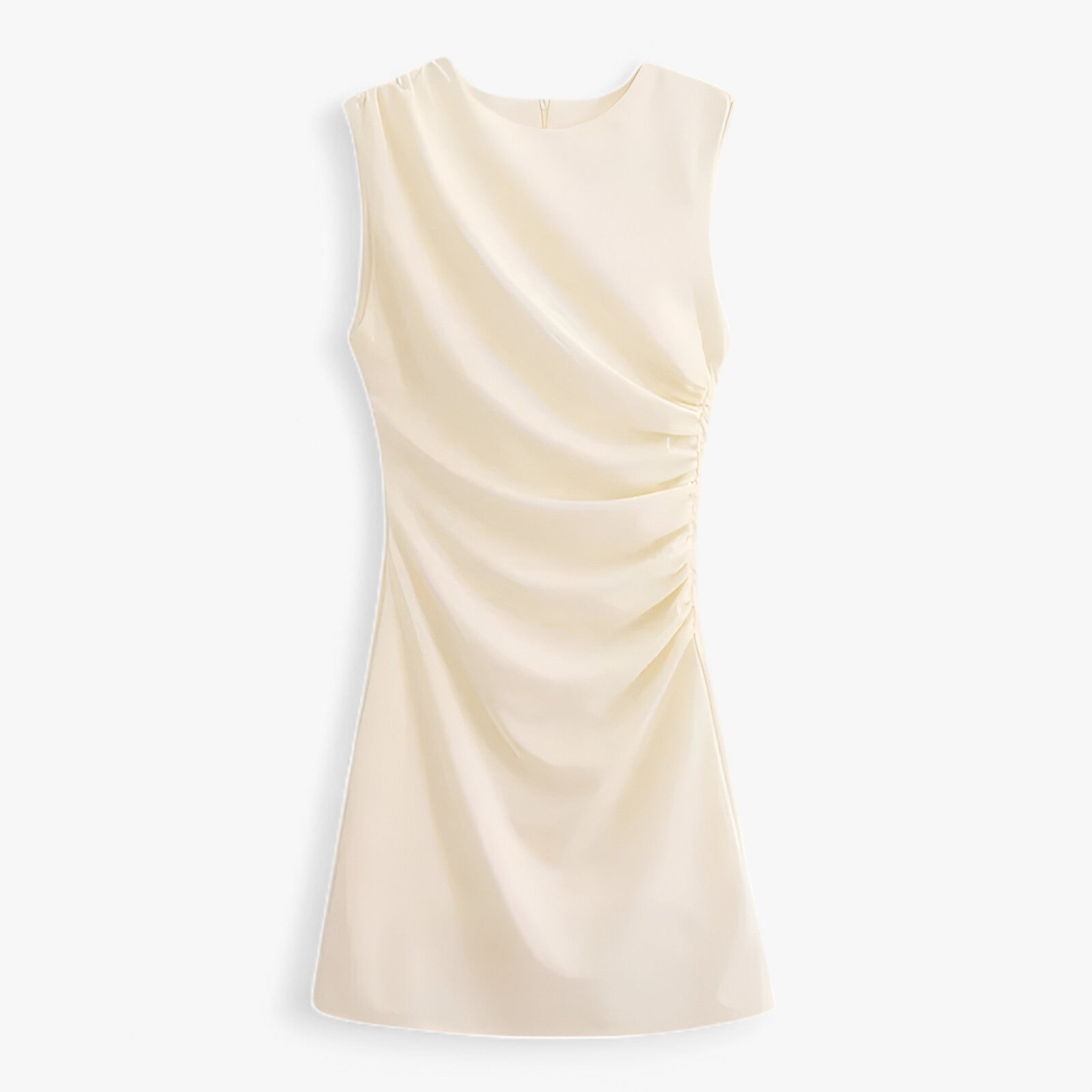 Abito arricciato - Sofisticato e alla moda Donna - Beige - abito abito arricciato alla arricciato donna dresses moda sofisticato - Concept Palermo