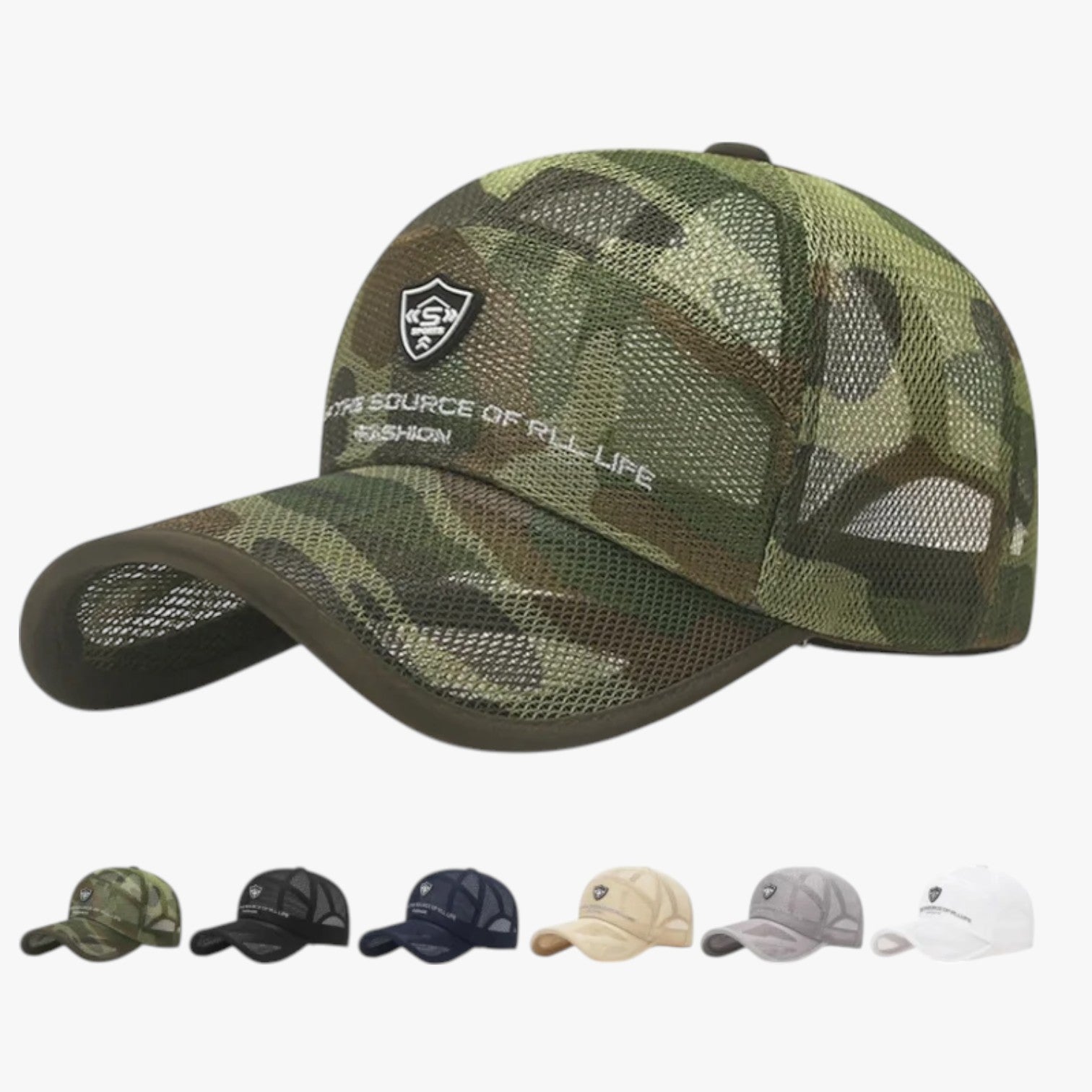 Cappello Sportivo Estivo Traspirante con Visiera Jungle Uomo - - Baseball caps cappello cappello sportivo caps estivo jungle men's hat mens cap sportivo traspirante uomo - Concept Palermo