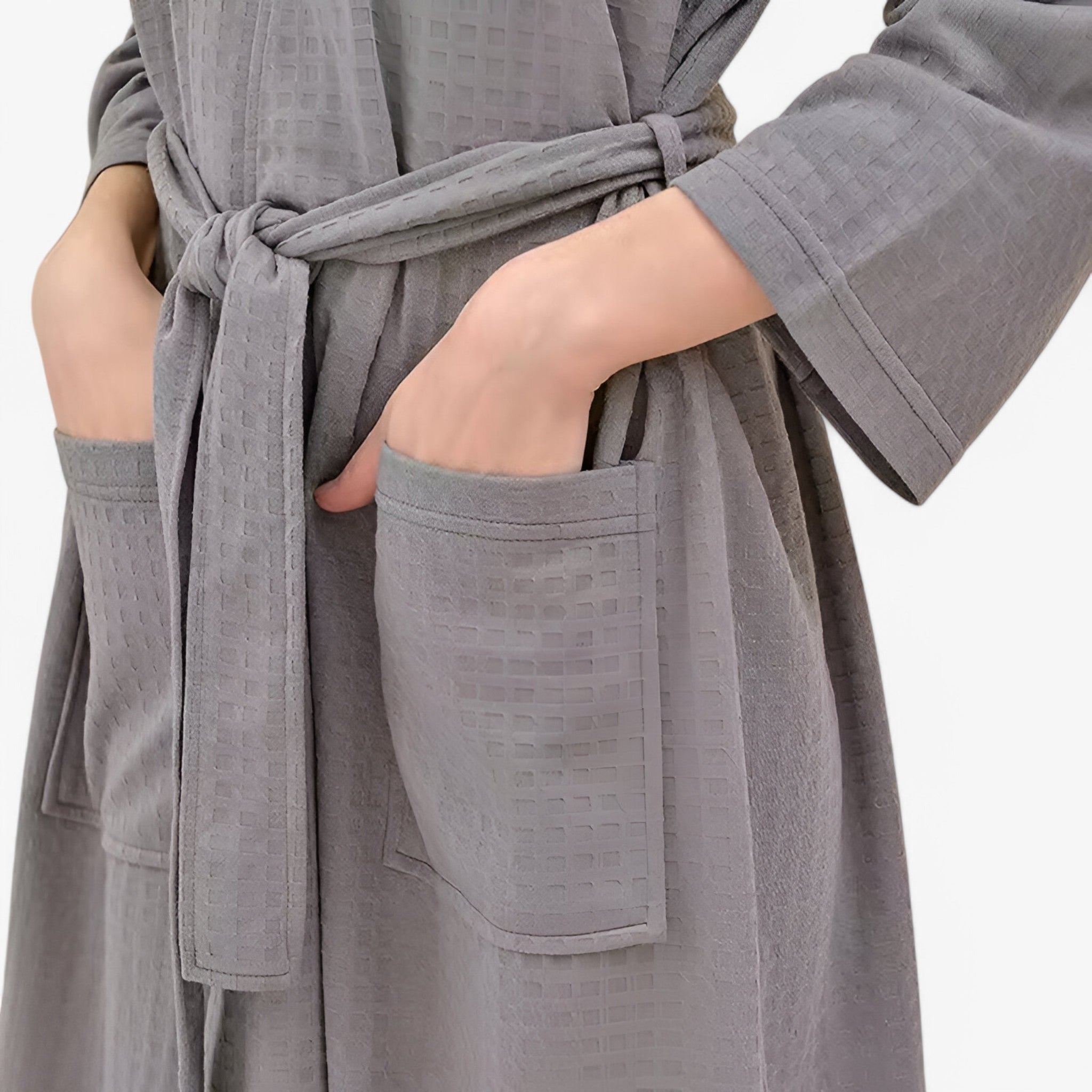 Accappatoio da Donna con Cintura - Grigio - accappatoio accappatoio donna cintura donna nova | accappatoio da donna elegante con cintura- € - Concept Palermo