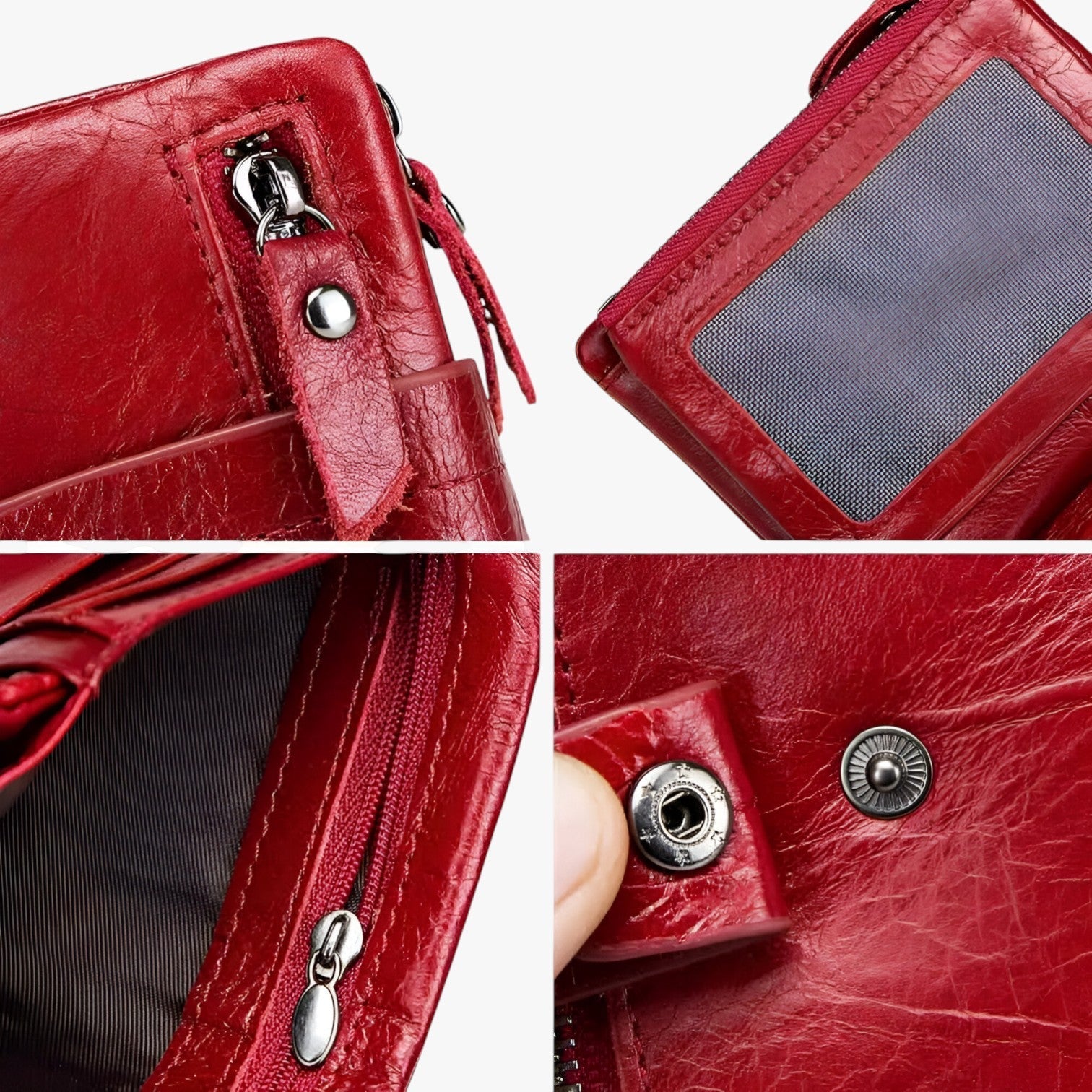 Portafoglio Donna in Vera Pelle Lusso, Compatto e Pratico - Elegante e Funzionale - - compatto donna pelle portafoletta portafoletta donna pratico wallet wallets womens wallet - Concept Palermo
