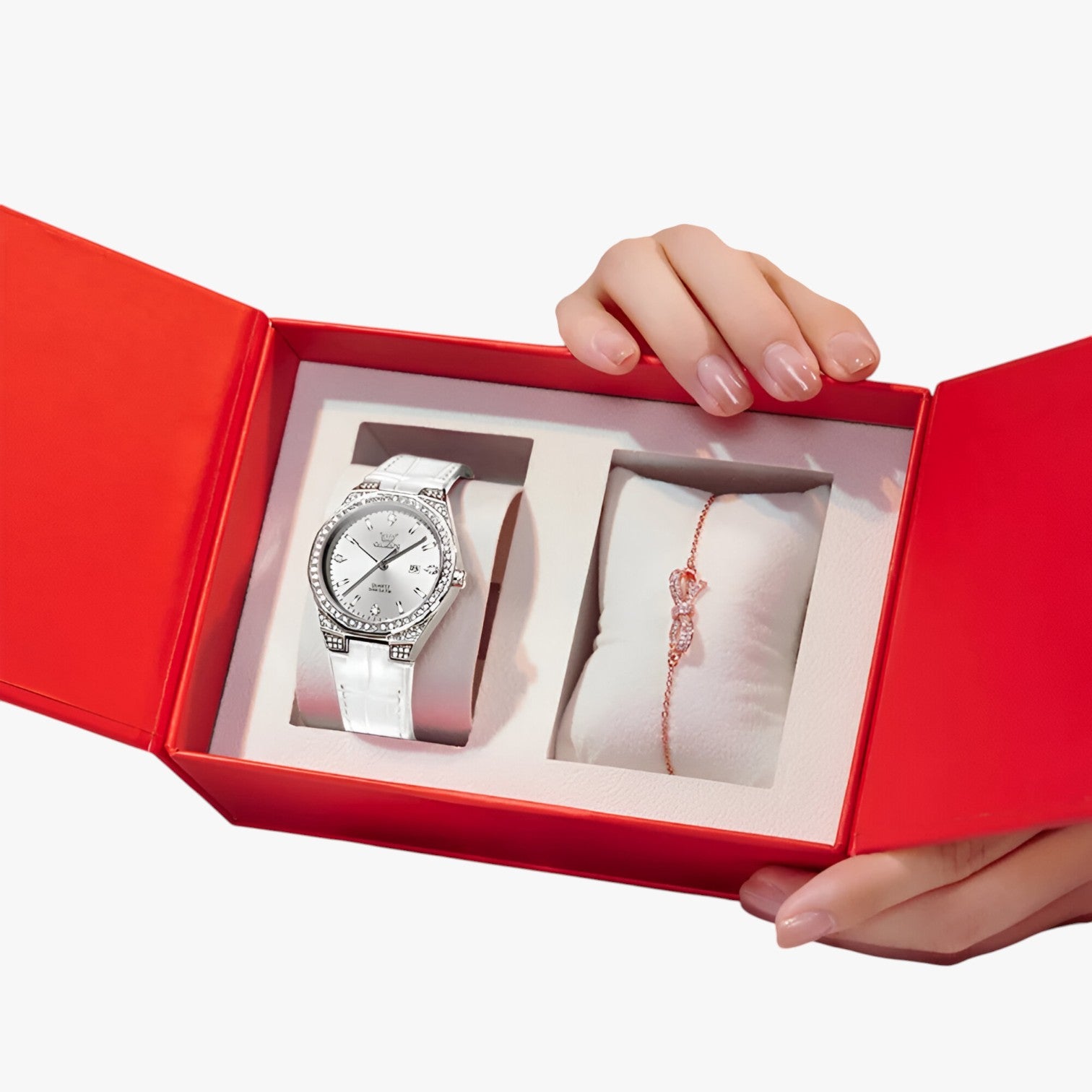 Orologio impermeabile con cinturino in pelle - Set Bianco - cinturino female watch impermeabile ladies watch orologio orologio impermeabile pelle watch watch for women watches - Concept Palermo