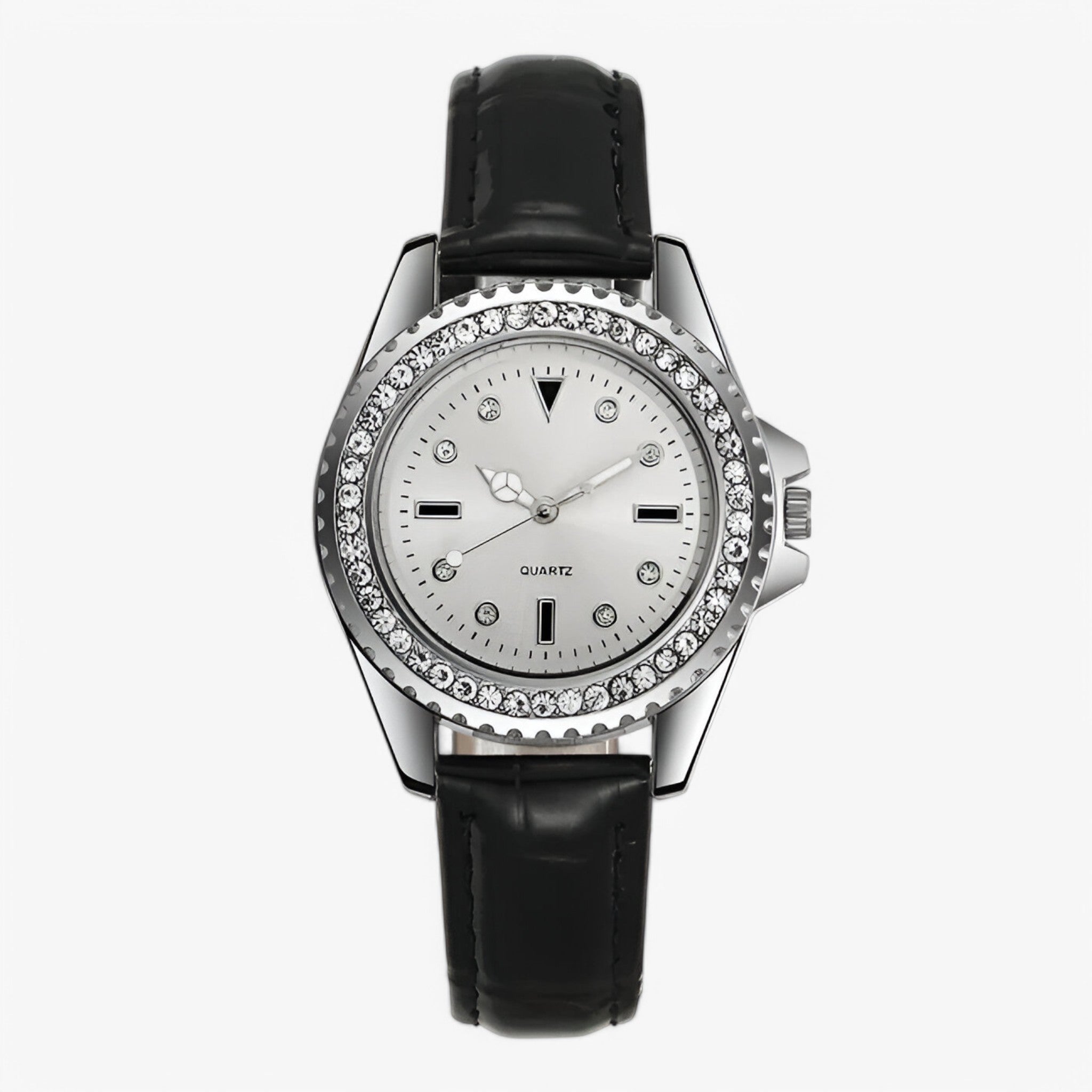 Orologio da donna in pelle verde con quadrante decorato e movimento al quarzo - Bianca - decorato donna female watch movimento orologio orologio donna pelle quadrante quarzo watch for women - Concept Palermo