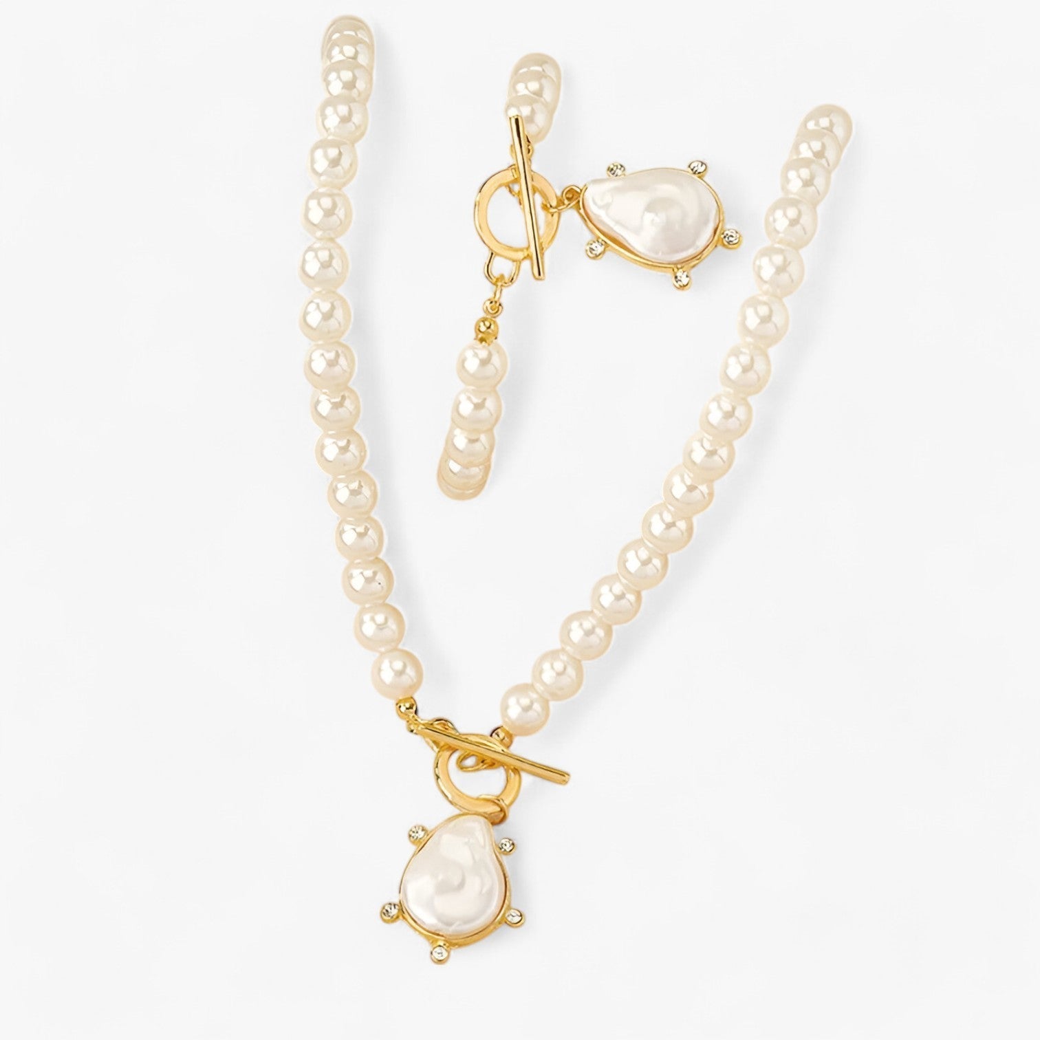 Set di gioielli irregolari con perle - appariscente - - appariscente Gift Gifts for women gioielli gioielli irregolari irregolari jewelry necklace for men NECKLACES perle women - Concept Palermo