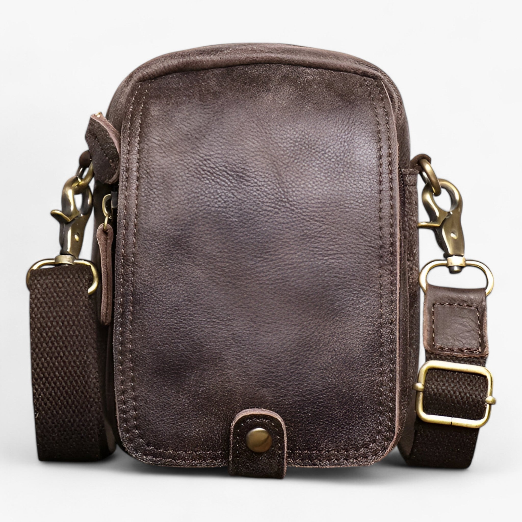 Borsa a Tracolla Donna Nera in Vera Pelle Bovina - Elegante, Leggera e Pratica - Caffè - accessoires bags borsa borsa tracolla bovina leggera pelle pratica tassen tracolla - Concept Palermo