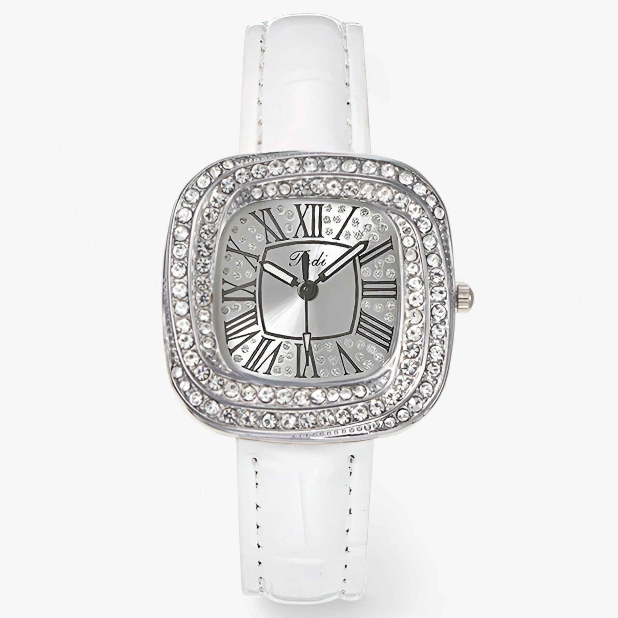 Orologio da Donna in Pelle Verde con Diamanti - Bianca - diamanti donna female watch orologio orologio donna pelle watch for women watches - Concept Palermo