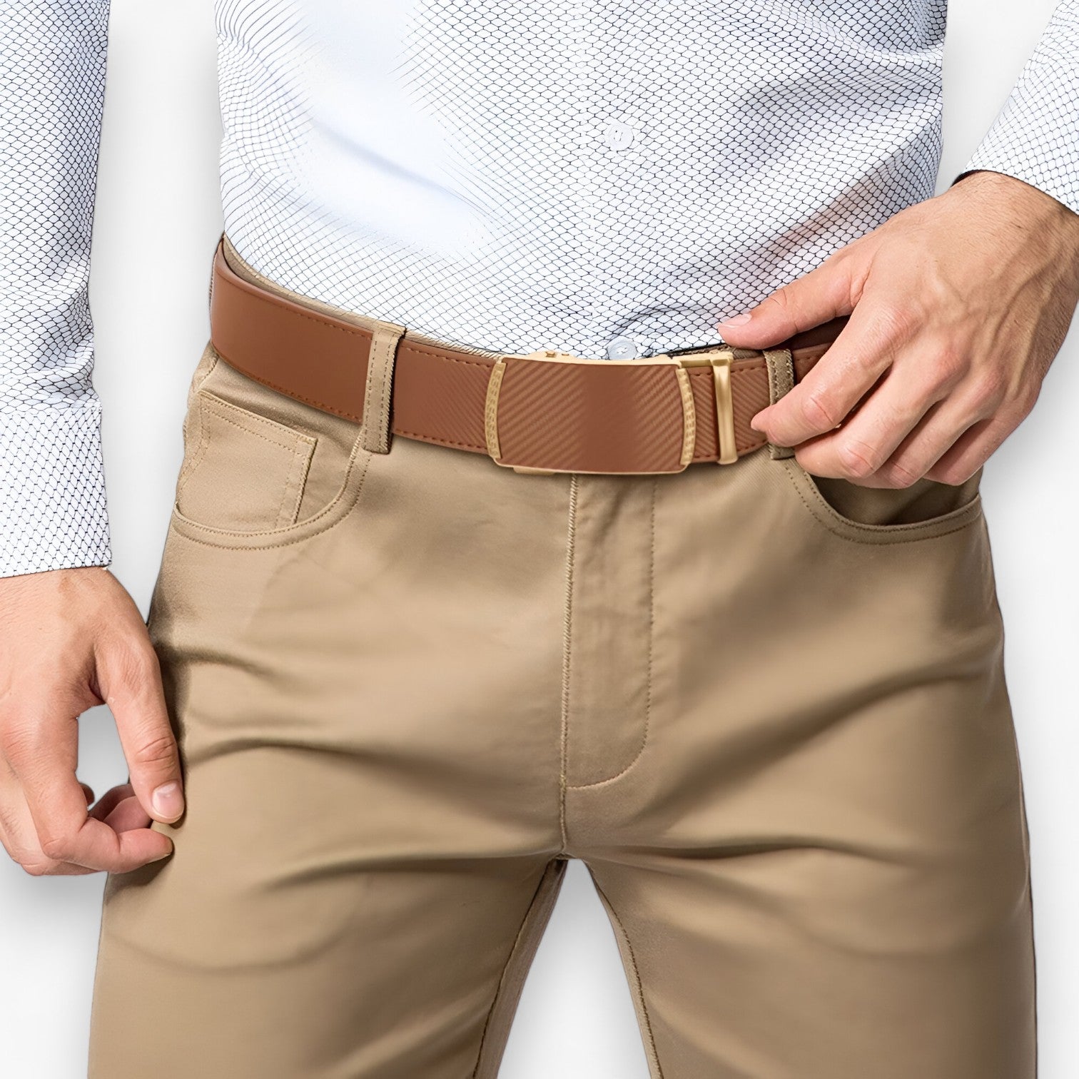 Cintura Automatica in Pelle di Lusso con Fibbia Regolabile Uomo - - automatica belts cintura cintura automatica fibbia mens accessory Mens belt pelle regolabile uomo - Concept Palermo