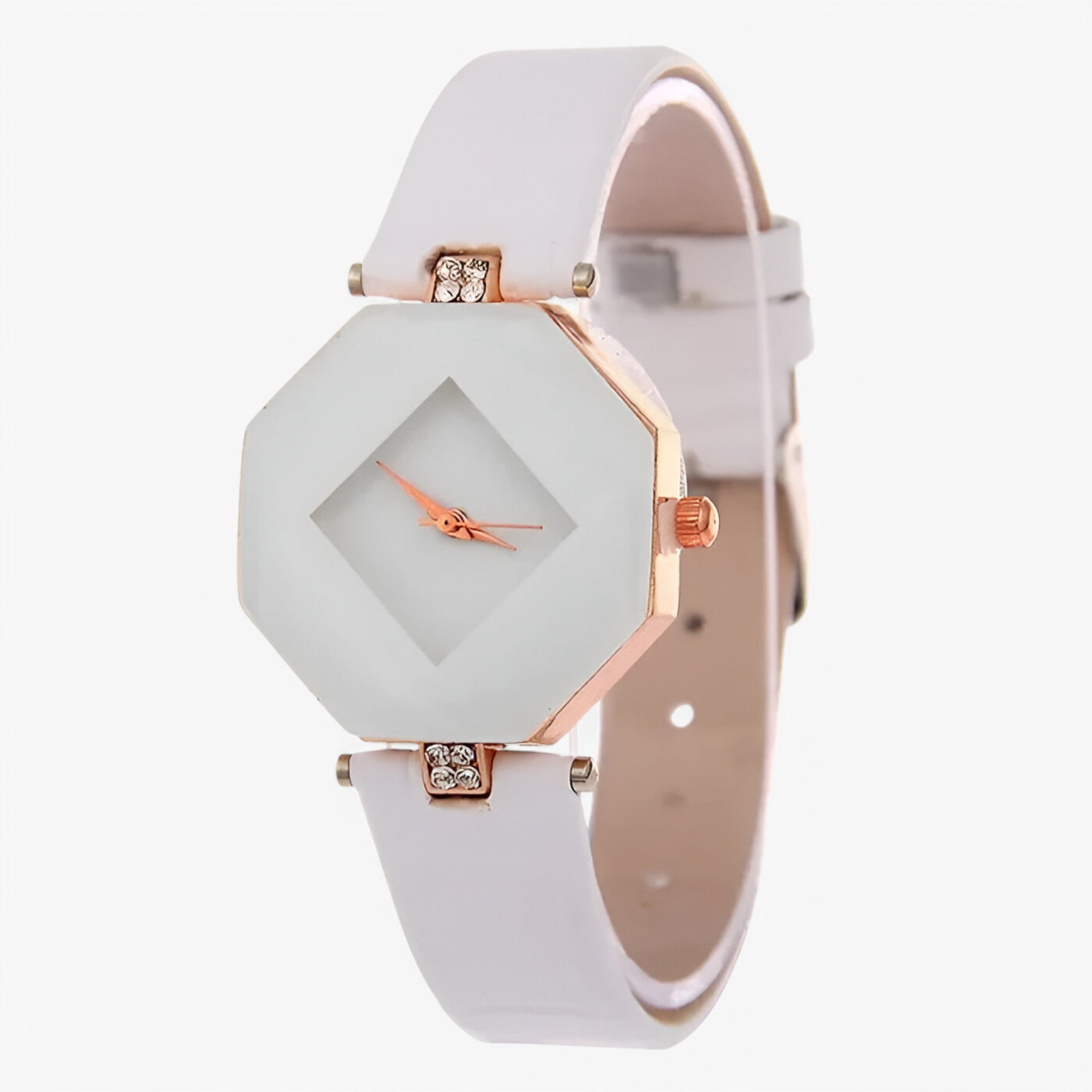 Orologio da donna casual con cinturino in pelle blu e quadrante creativo multicolore - Bianca - casual cinturino creativo donna female watch multicolore orologio orologio donna pelle watch for women - Concept Palermo