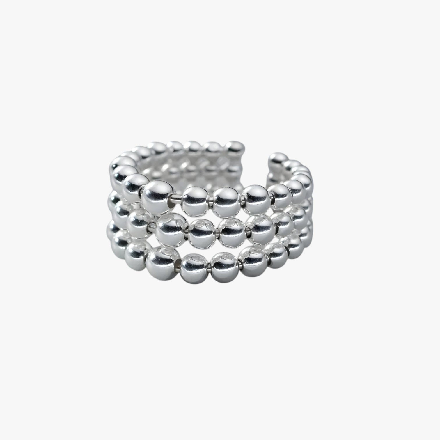 E Unica - Anello geometrico in argento a tre strati fatto a mano - - Accessories Jewelry anello fatto geometrico jewelry mano Rings strati unica womens ring - Concept Palermo