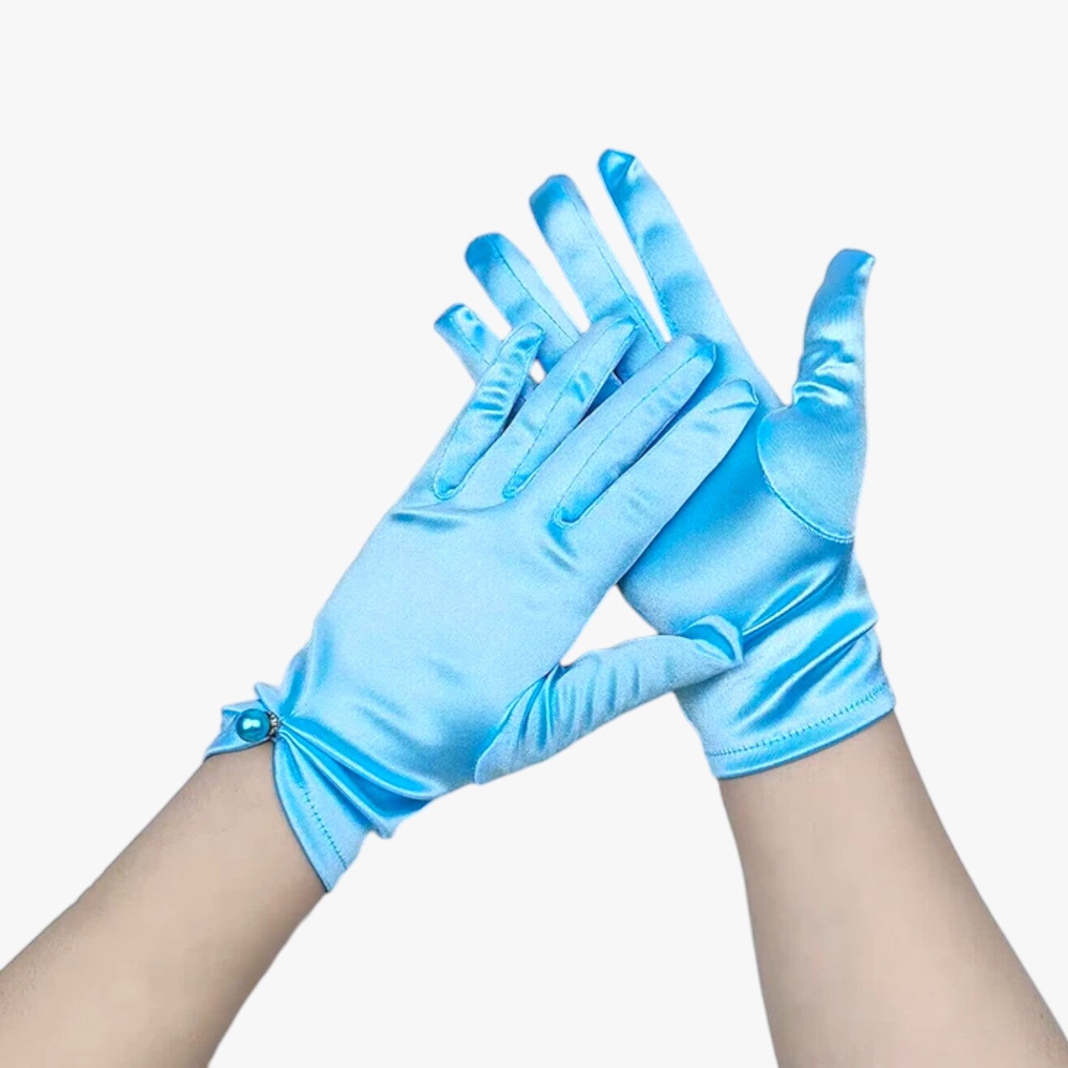 Guanti in Satin con Perle per Cerimonie e Occasioni Speciali Uomo - Blu Chiaro - cerimonie gloves guanti guanti satin leila | guanti eleganti in satin con perle perfetti per cerimonie e occasioni speciali - €25 occasioni perle satin speciali - Concept Palermo